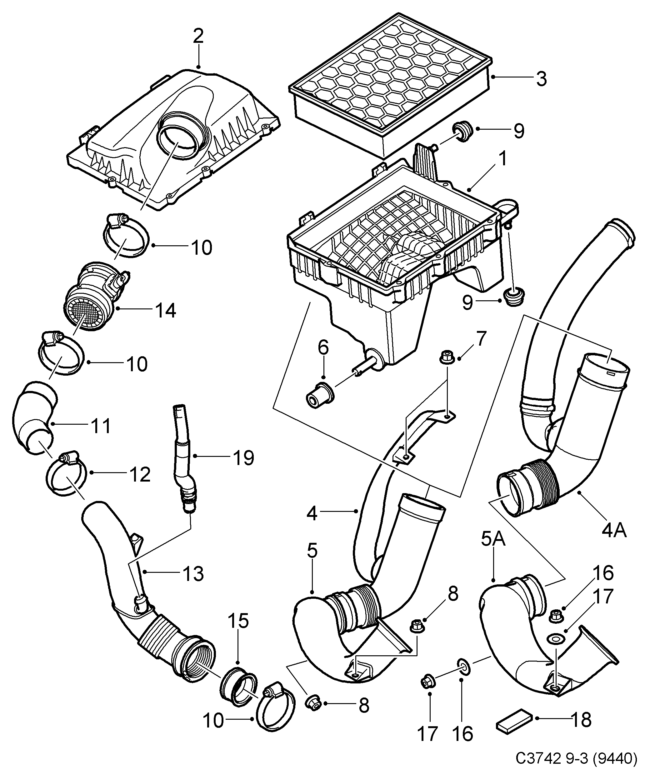 SAAB 93 178 243 - Датчик потока, массы воздуха onlydrive.pro