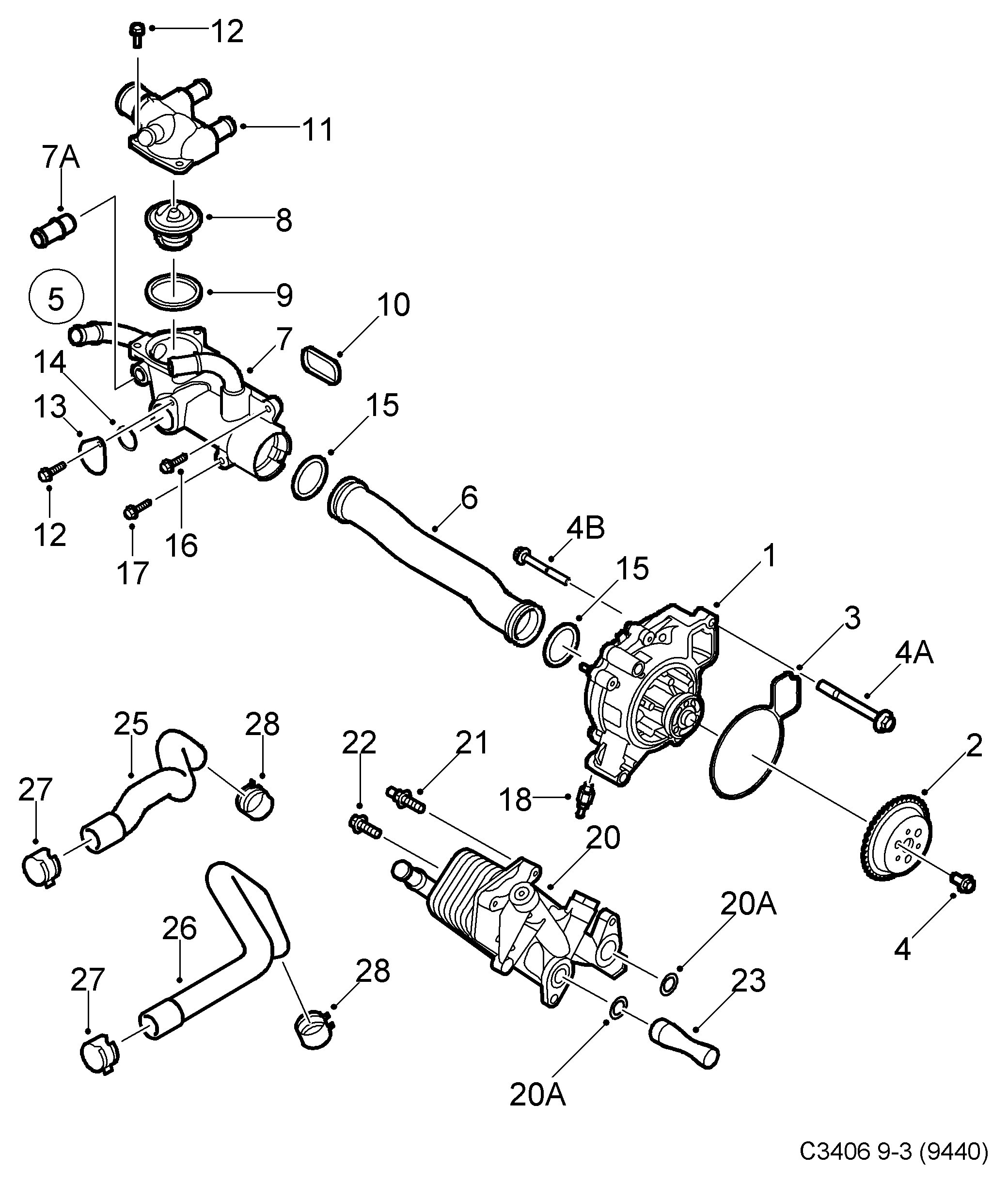 Opel 90 537 811 - Termostaat,Jahutusvedelik onlydrive.pro