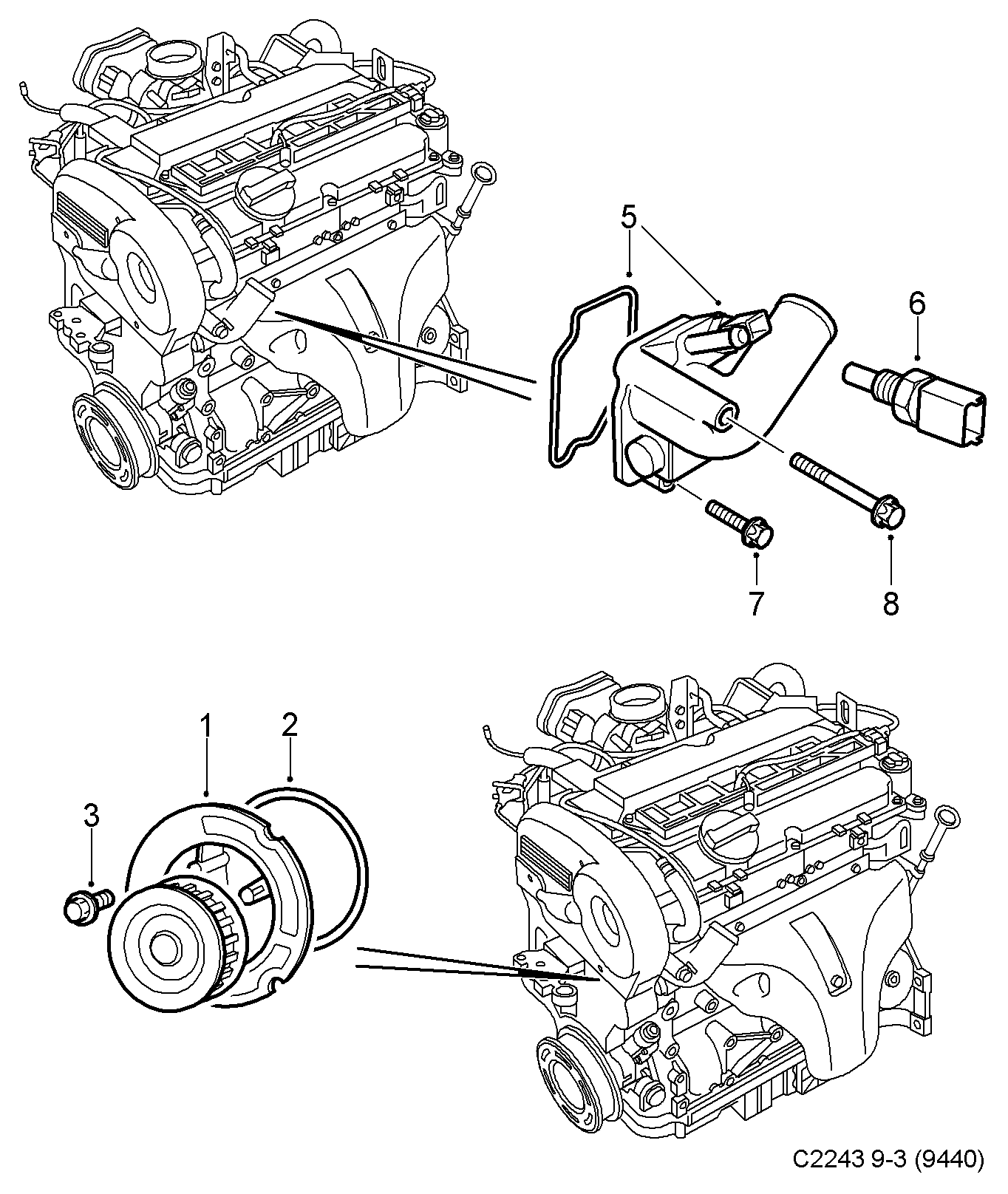 SAAB 90 54 3935 - Vesipumppu onlydrive.pro