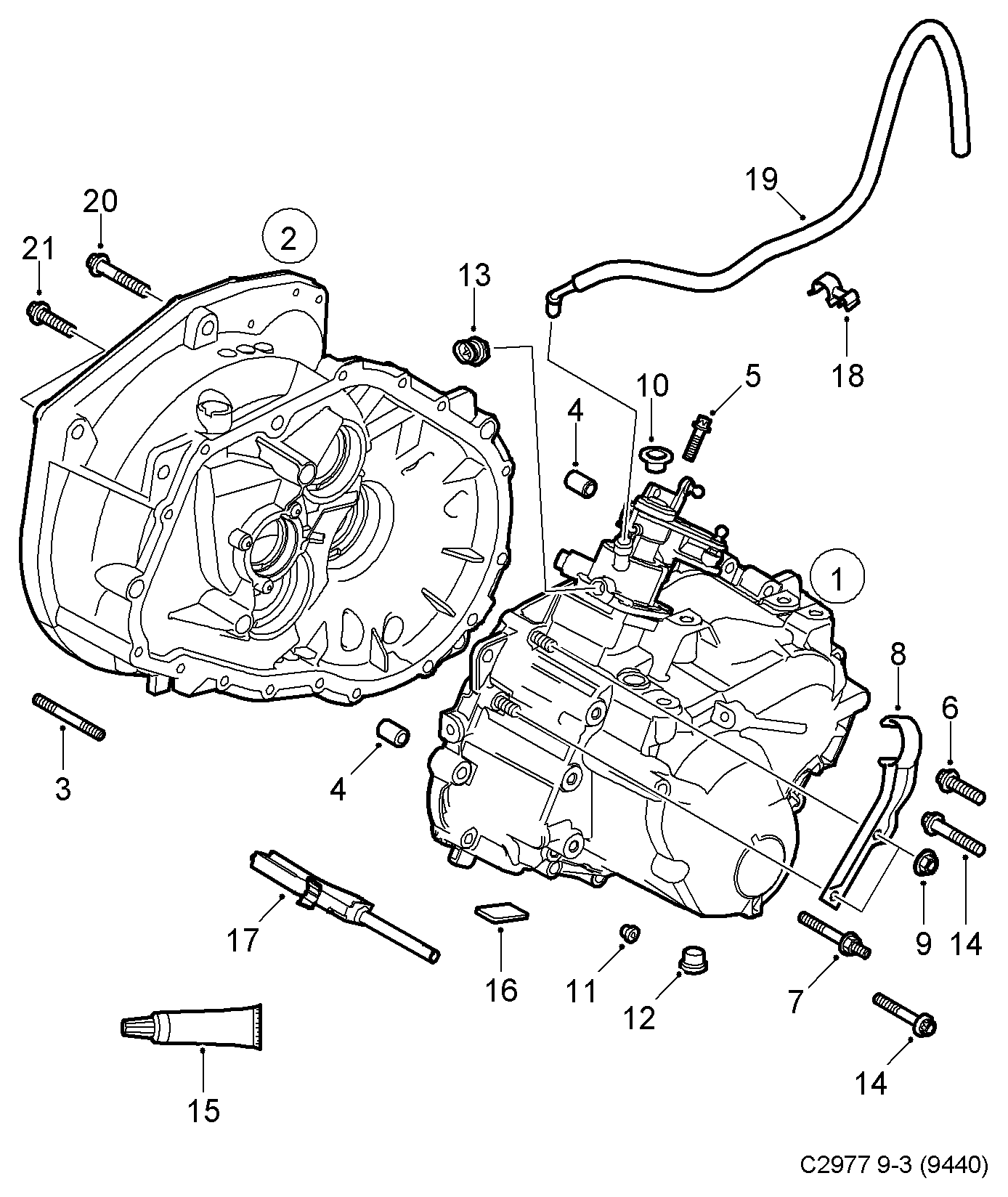 Opel 90 543 772 - Transmission housing - 6-speed, (2003-2012) , m: X pcs. onlydrive.pro