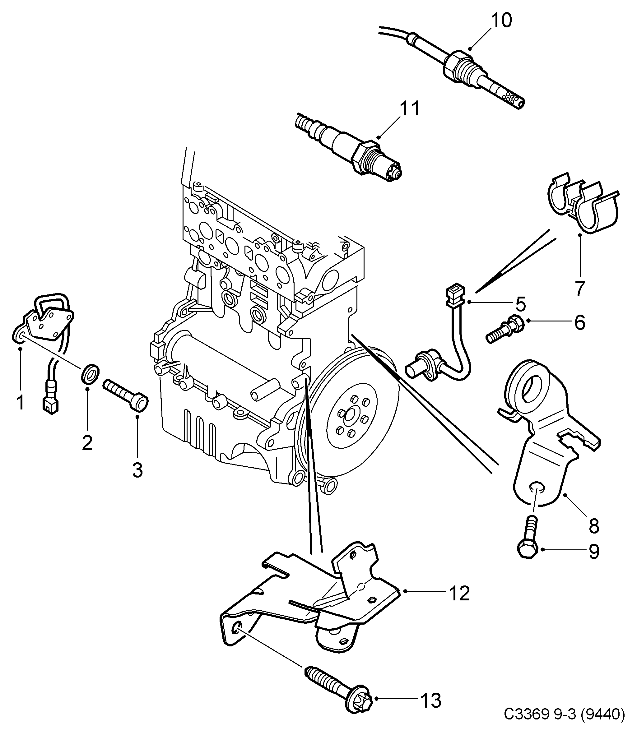 Opel 93179513 - Sensor, crankshaft pulse onlydrive.pro