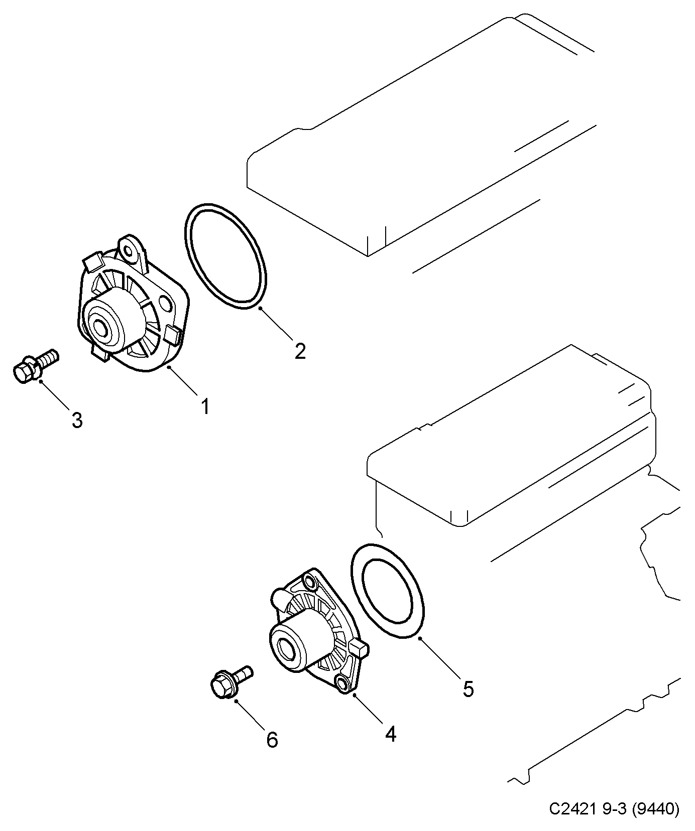 SAAB 93 17 8713 - Coolant pump, (2005-2012) , z19dt, z19dth, z19dtr, a19dtr: 1 pcs. onlydrive.pro