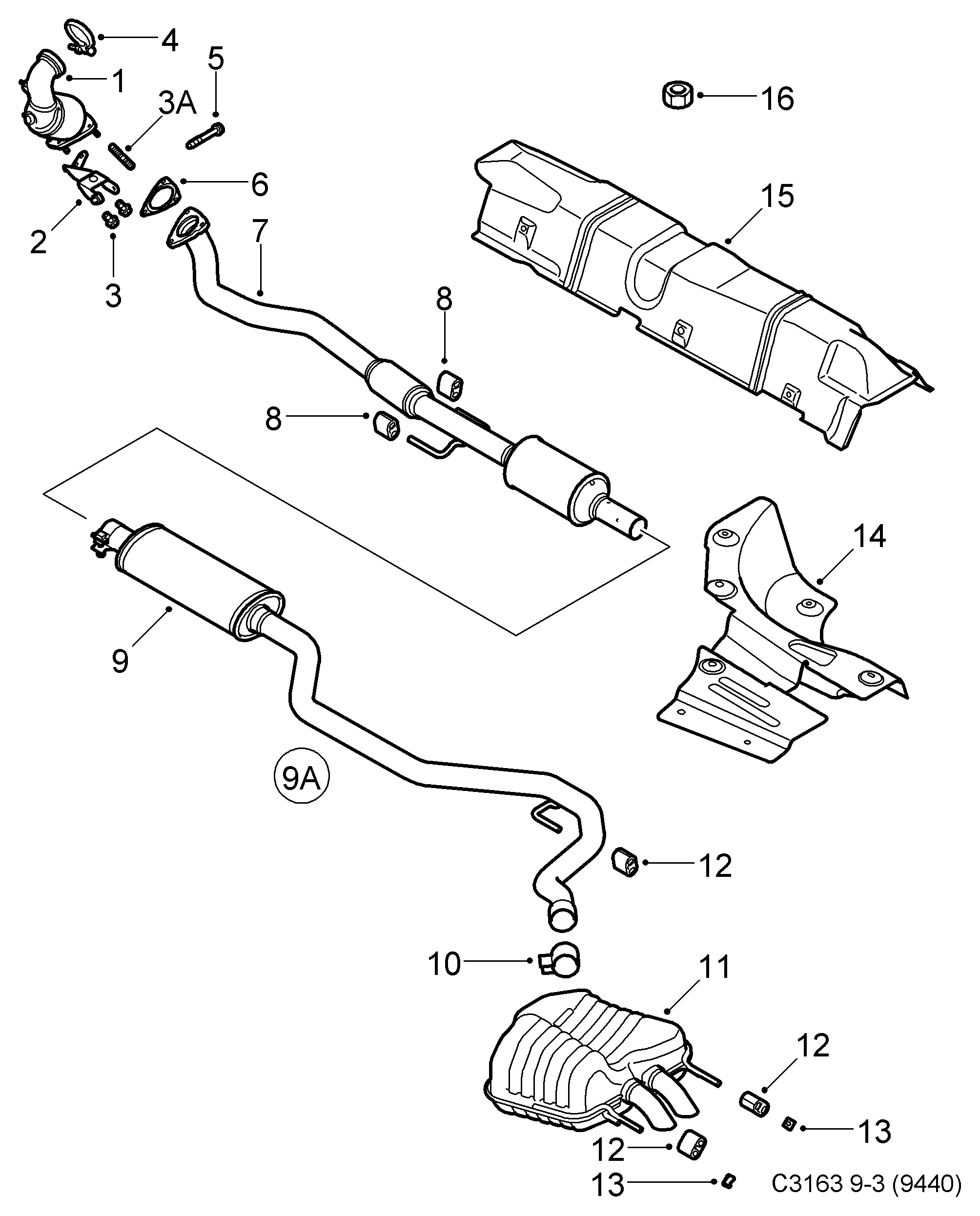 Opel 92152112 - Bolt, exhaust system onlydrive.pro