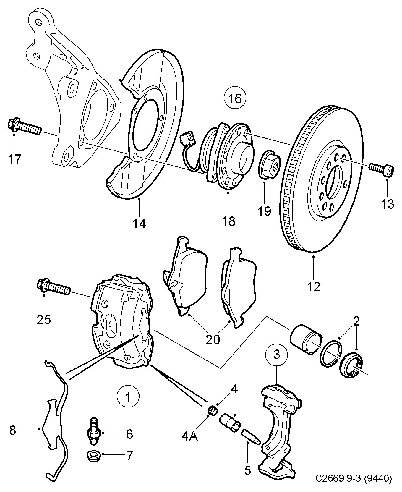 Opel 93185745 - Pidurisadul onlydrive.pro