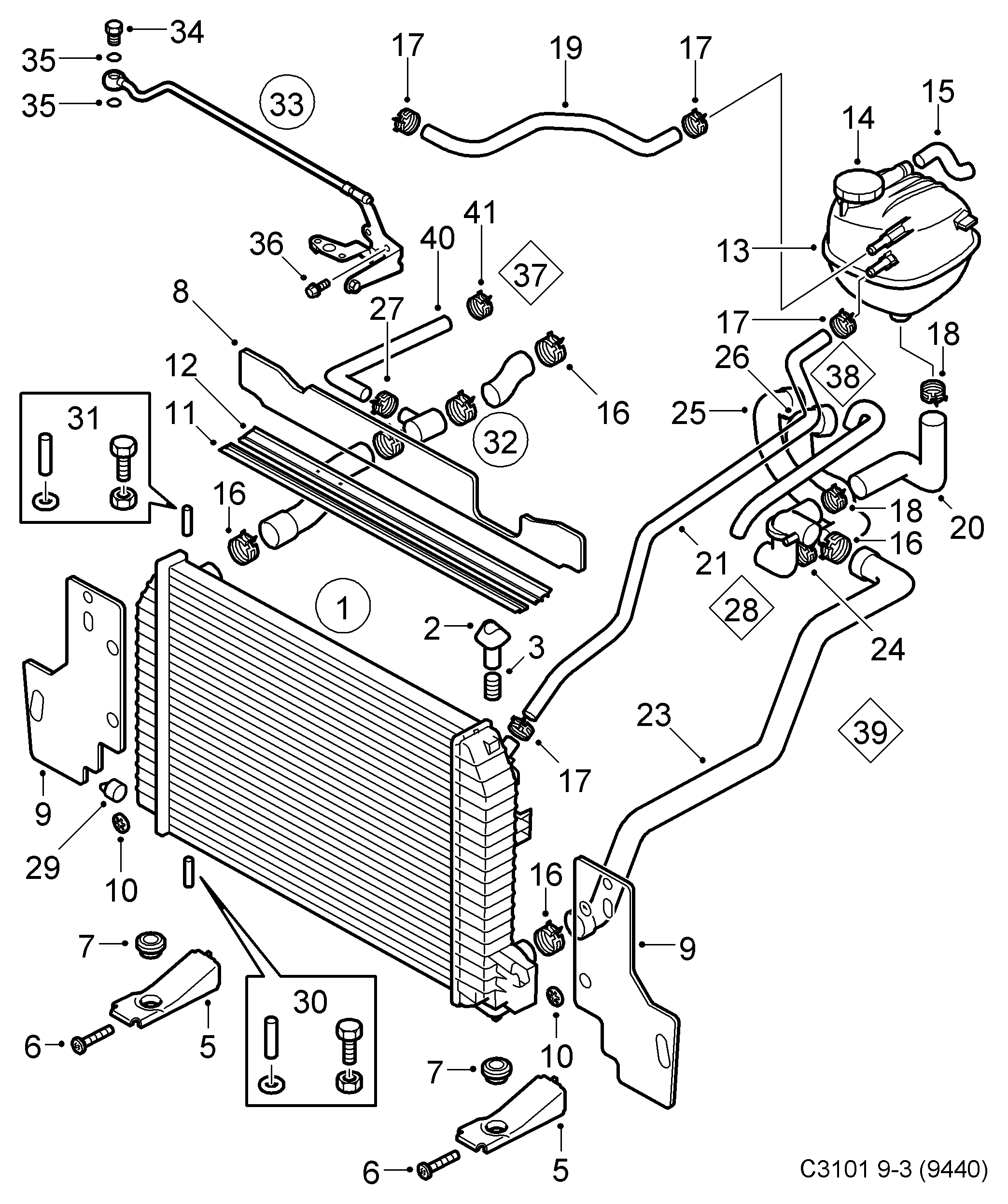 SAAB 92 02 200 - Expansion Tank, coolant onlydrive.pro