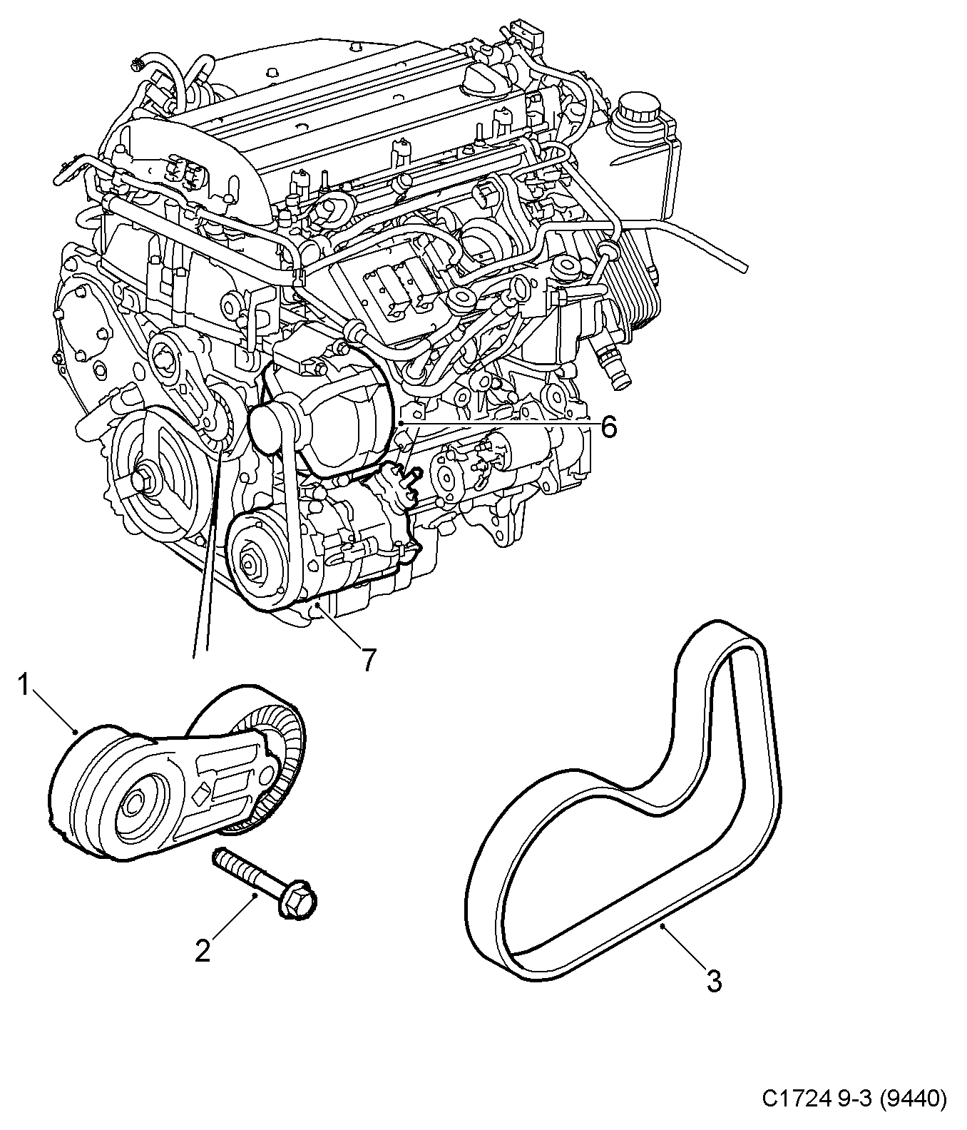 Opel 24430296 - Belt Tensioner, v-ribbed belt onlydrive.pro