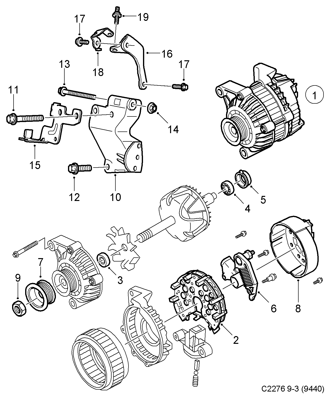 Opel 93176380 - Reguliatorius, kintamosios srovės generatorius onlydrive.pro