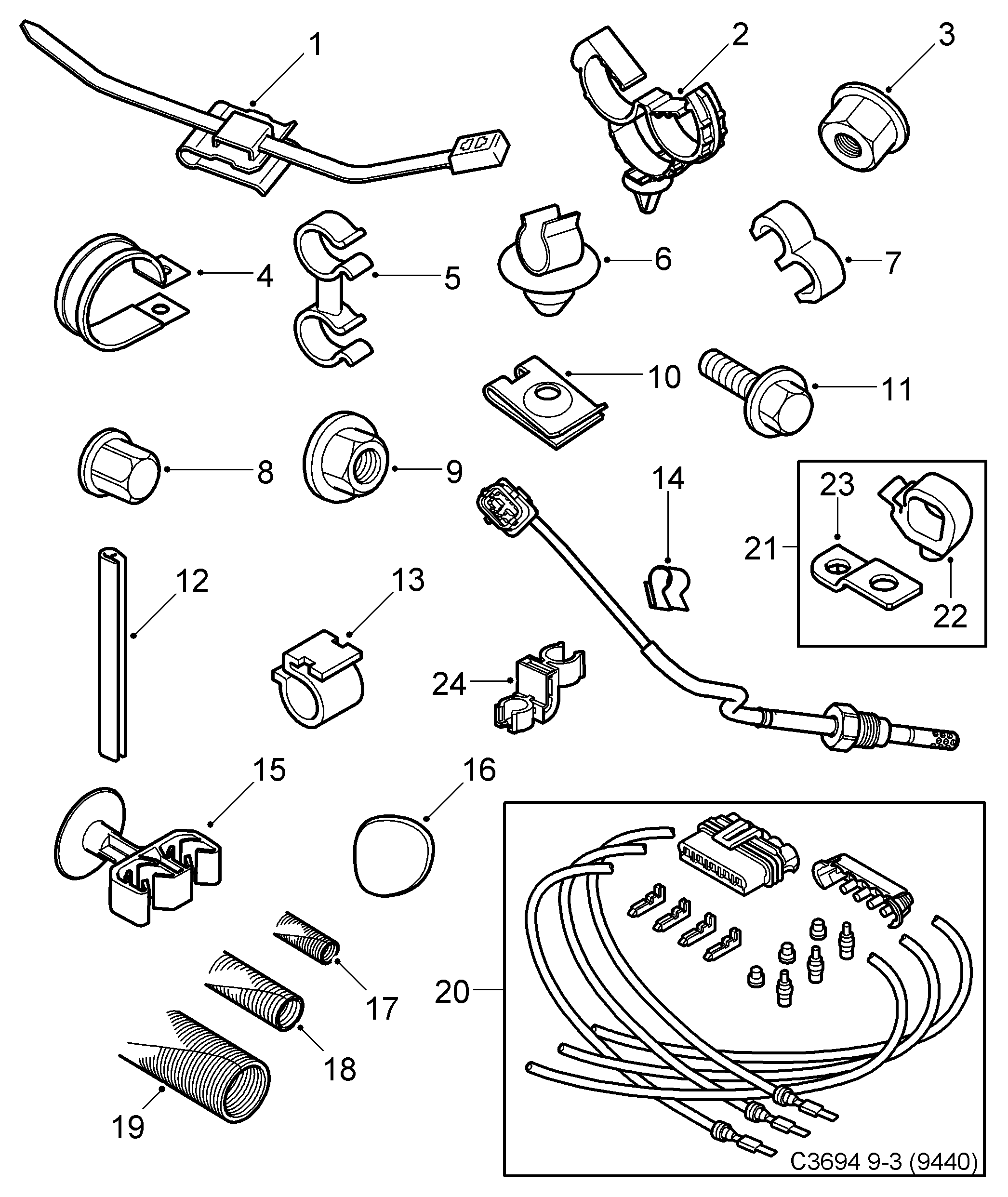 Opel 93189918 - Cable Repair Set, injector valve onlydrive.pro