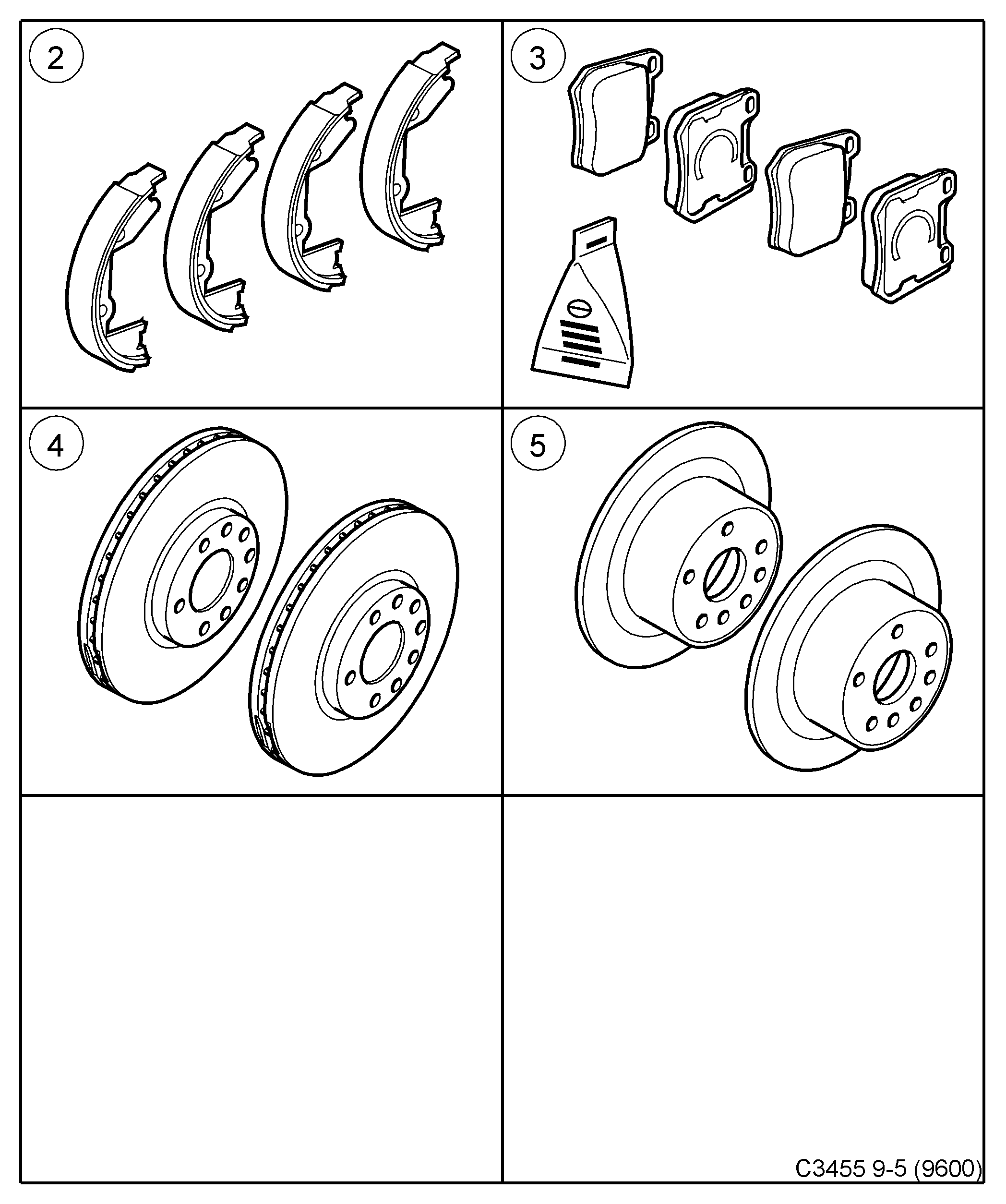 Opel 4836441 - Brake Shoe Set, parking brake onlydrive.pro