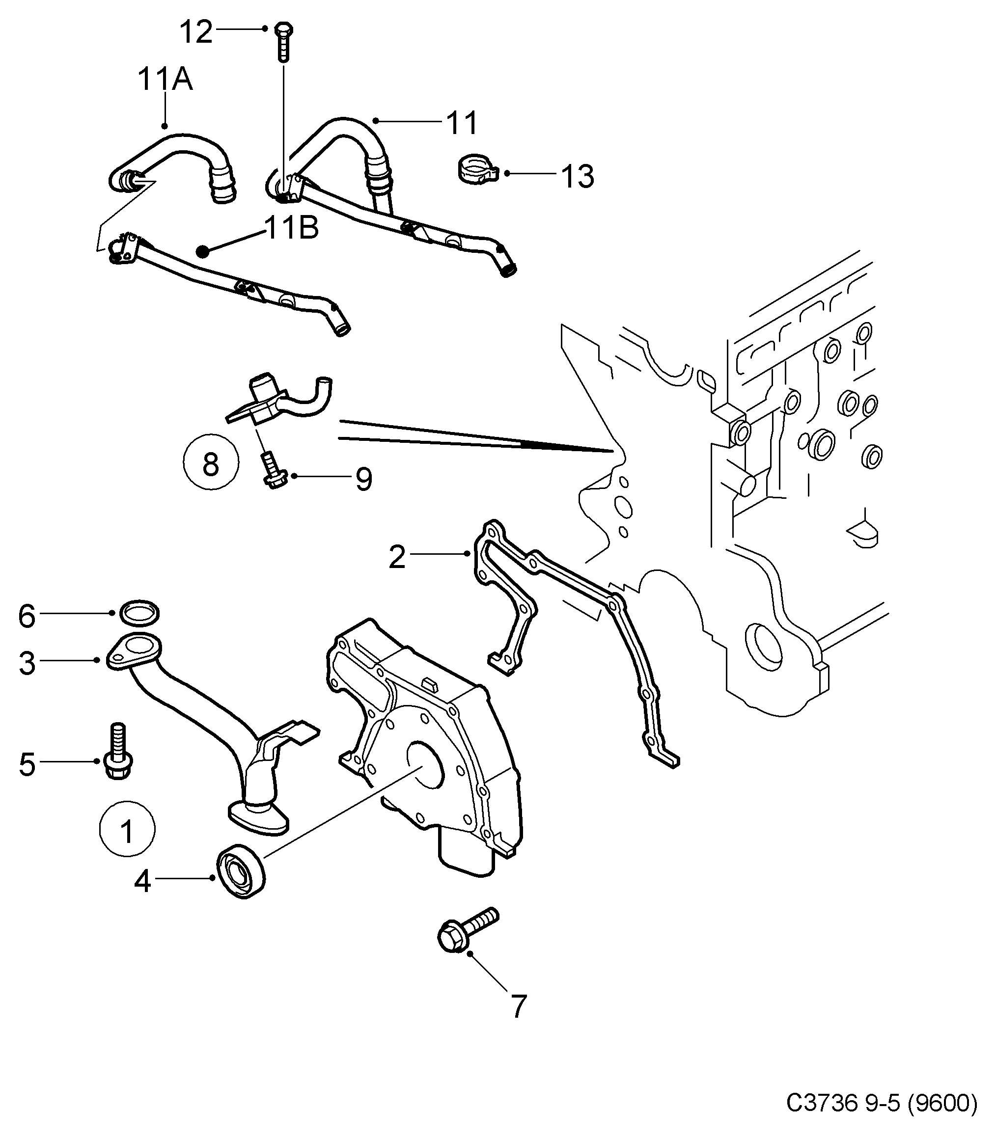 SAAB 93 180 737 - Shaft Seal, crankshaft onlydrive.pro