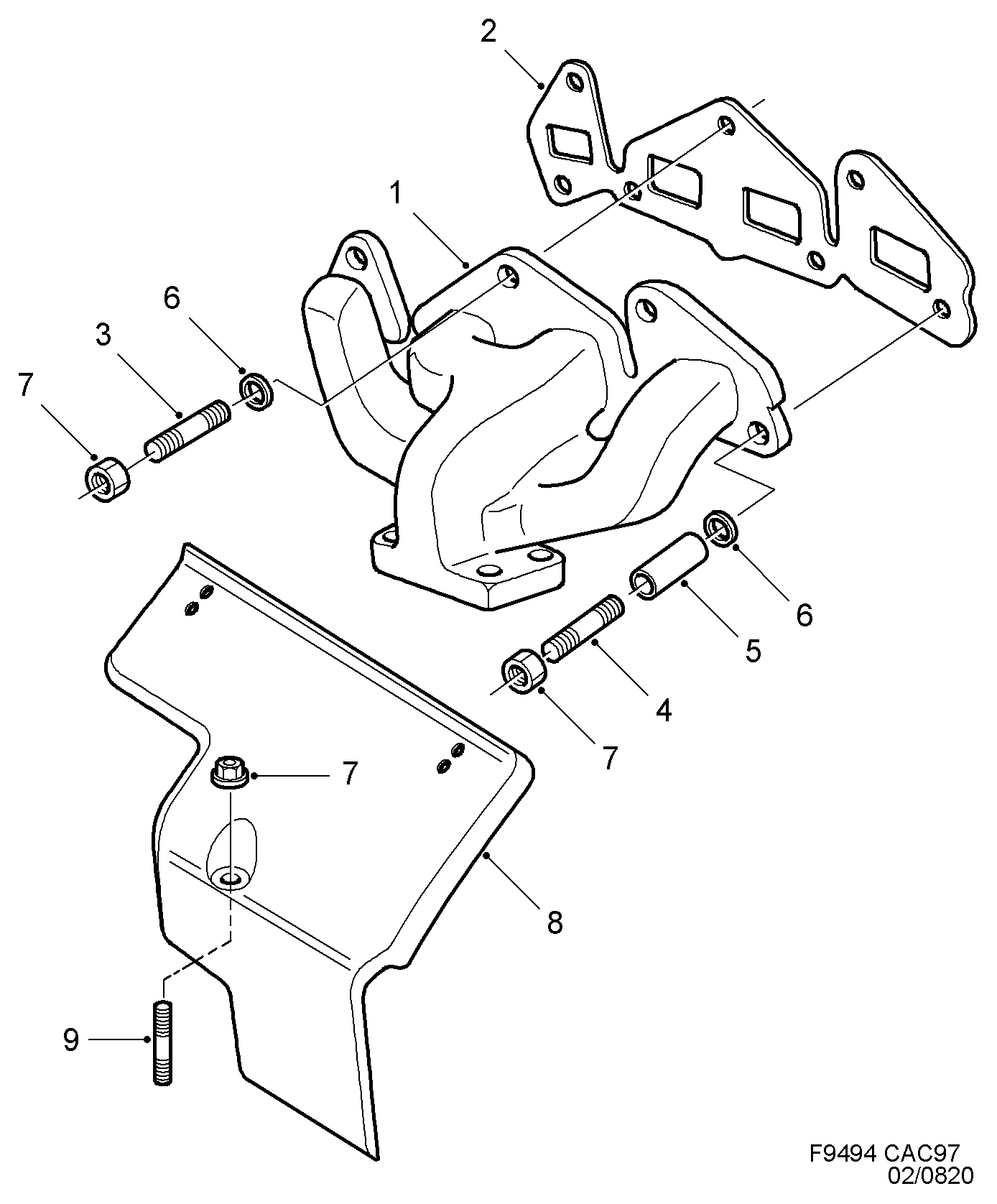 Opel 55 557 285 - Blīve, Izplūdes kolektors onlydrive.pro