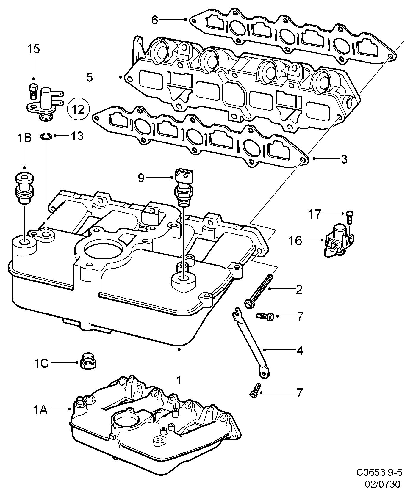 SAAB 55 56 016 2 - Sensor, boost pressure onlydrive.pro