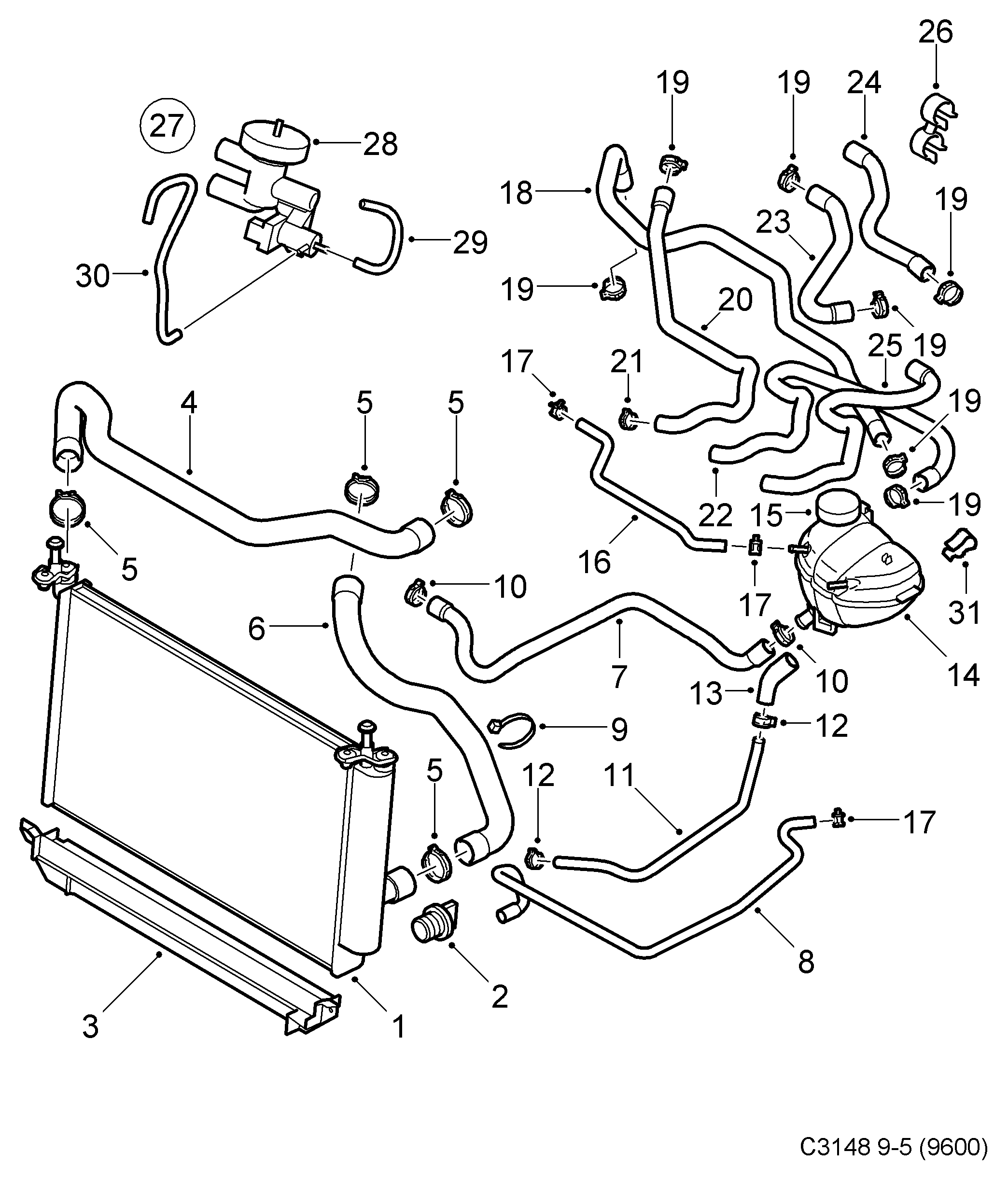 Opel 90467473 - Išsiplėtimo bakelis, aušinimo skystis onlydrive.pro