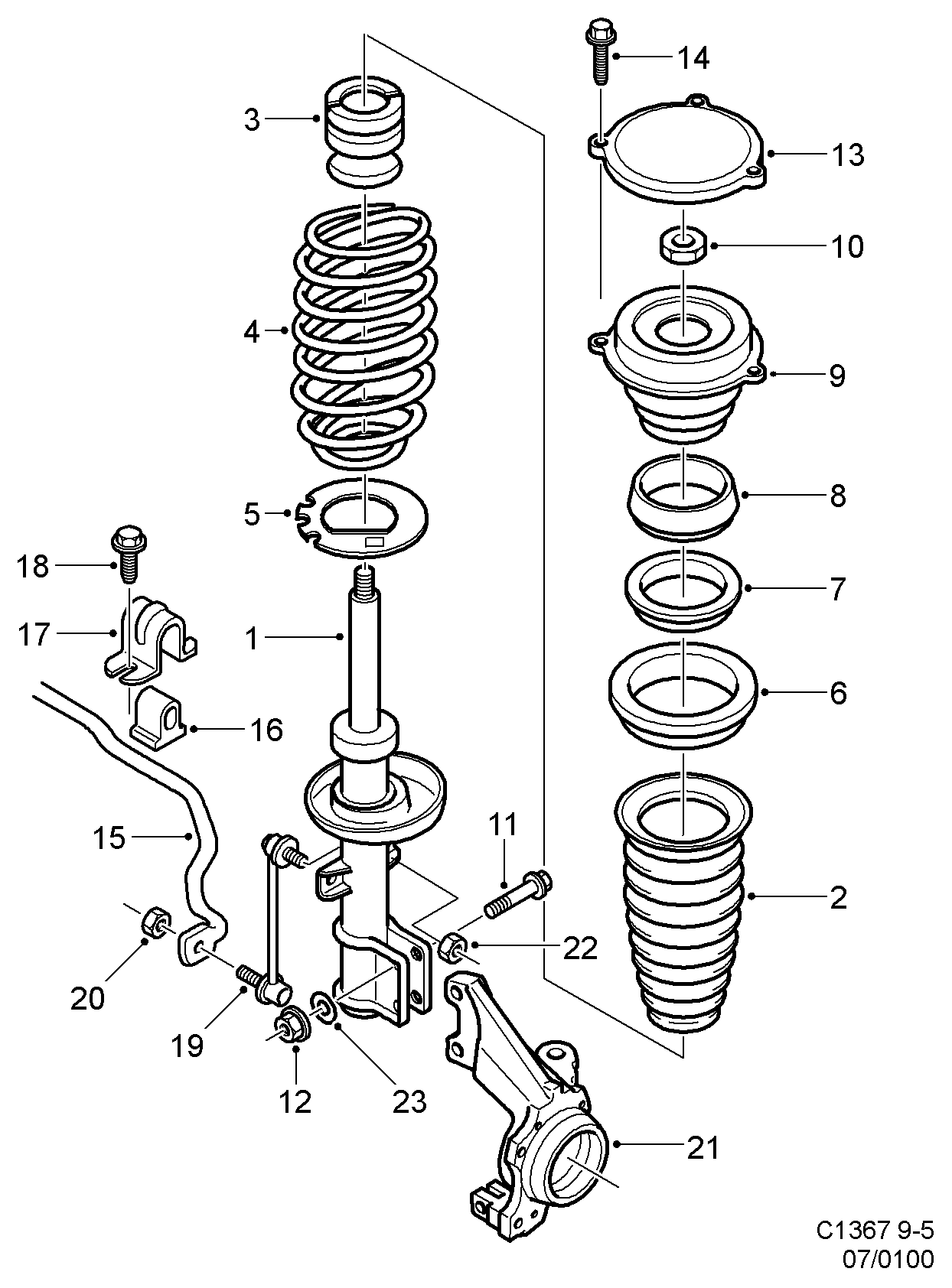 SAAB 4686820 - Bukse, Stabilizators onlydrive.pro