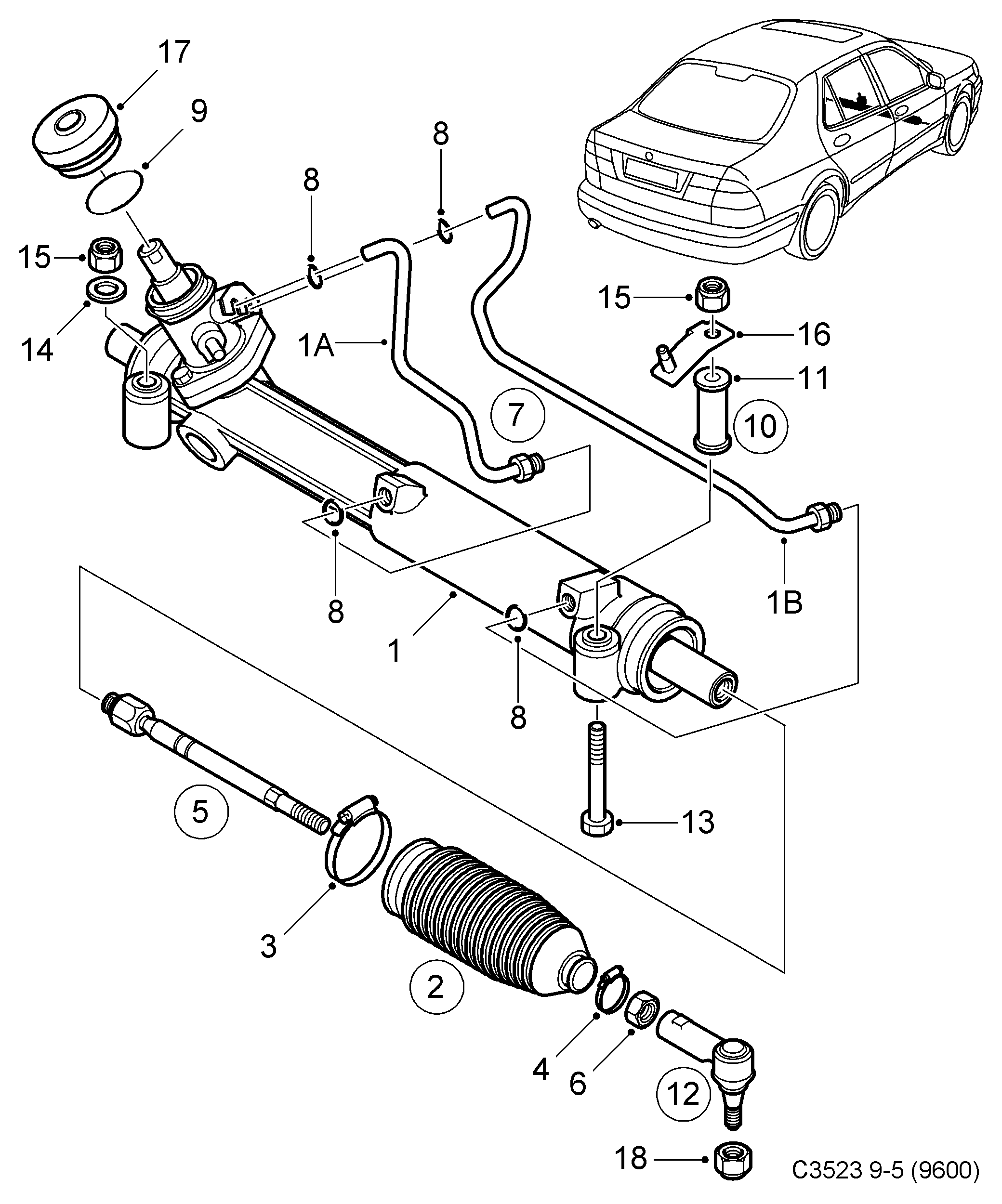 SAAB 48 36 557 - Inner Tie Rod, Axle Joint onlydrive.pro