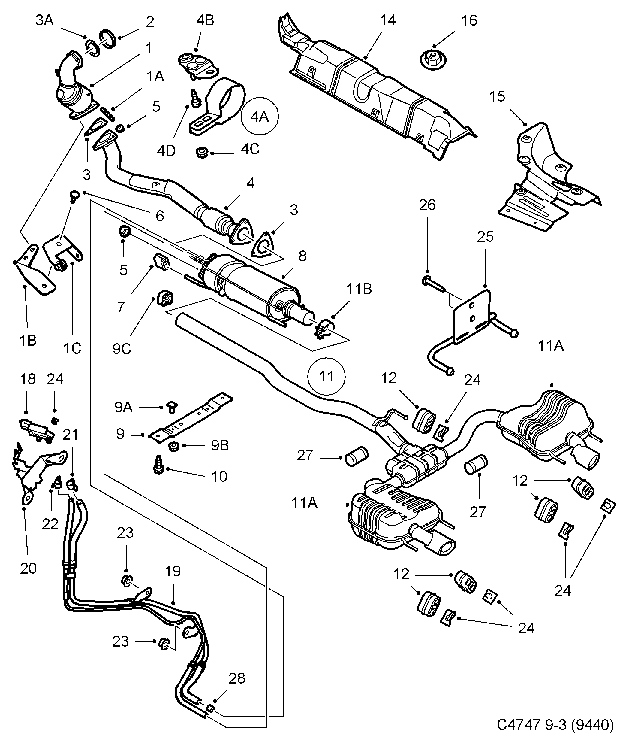 SAAB 55187602 - Holding Bracket, silencer onlydrive.pro