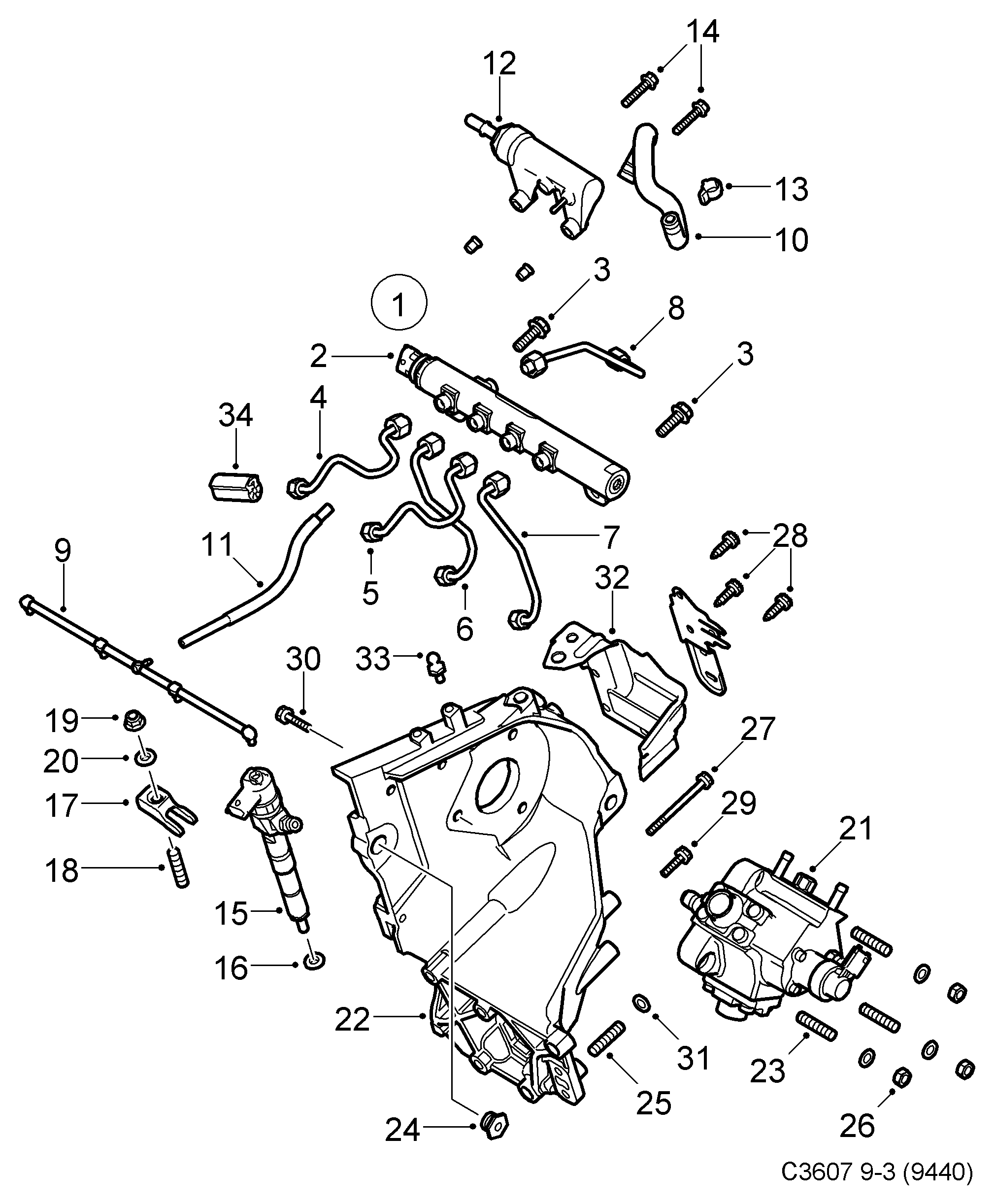 SAAB 93185626 - Sensor, fuel pressure onlydrive.pro