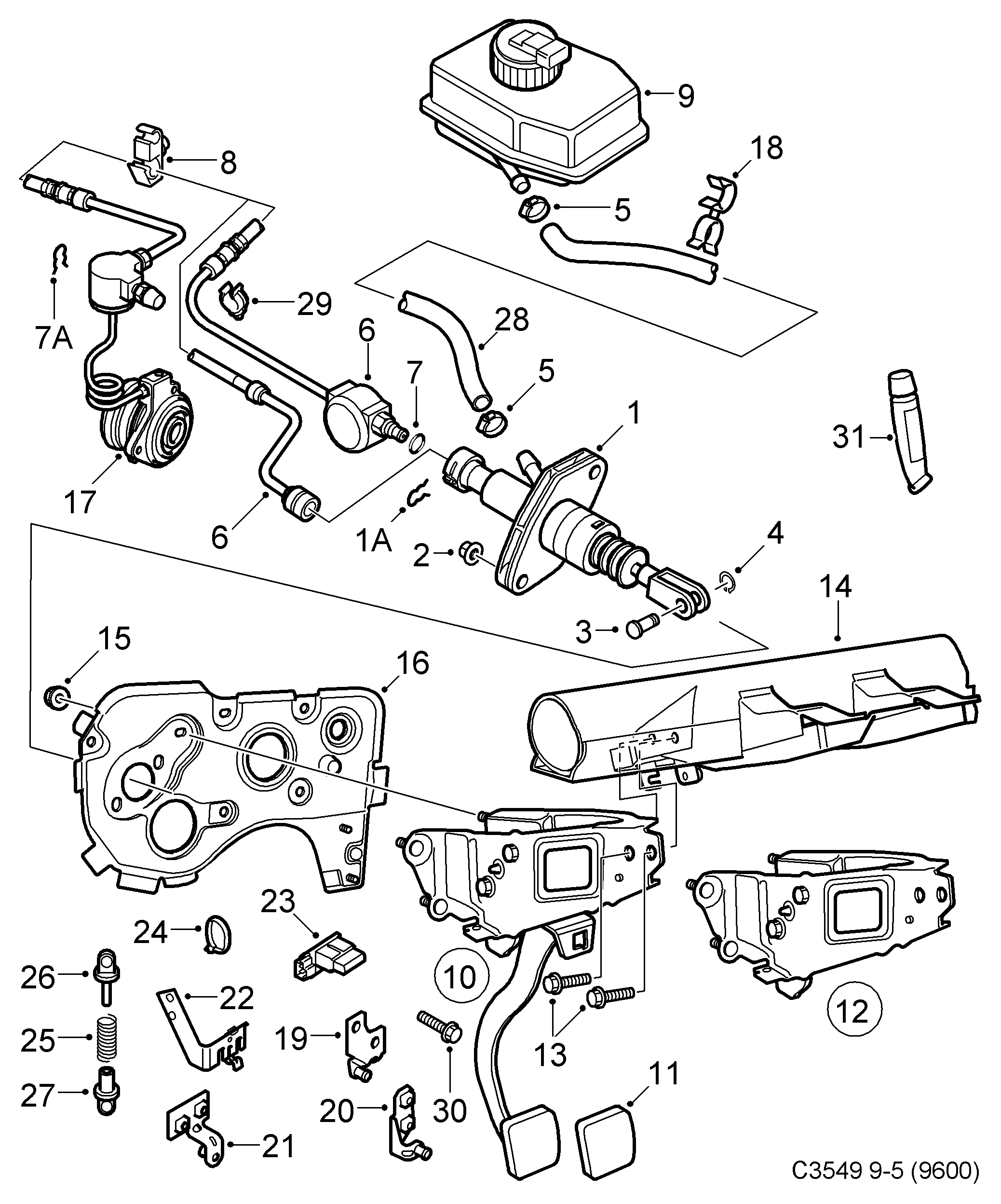 SAAB 5258728 - Master Cylinder, clutch onlydrive.pro