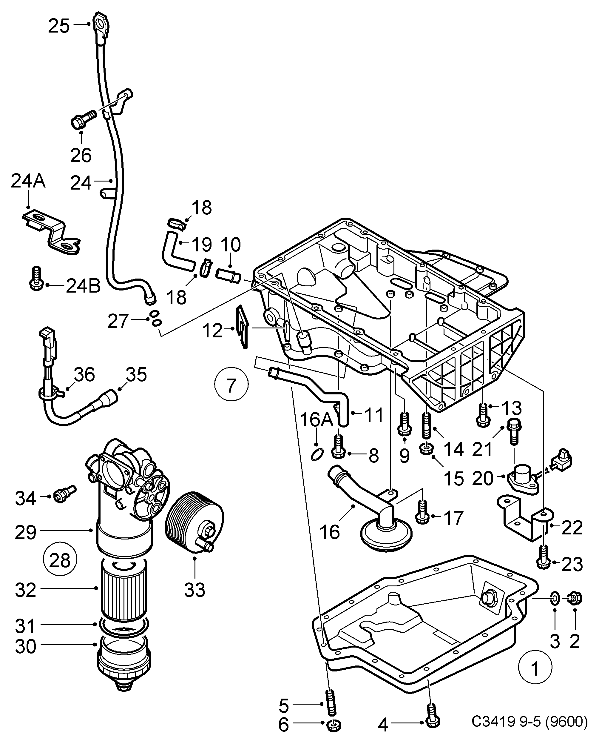 SAAB 59 56 230 - Alyvos išleidimo kaištis, alyvos karteris onlydrive.pro