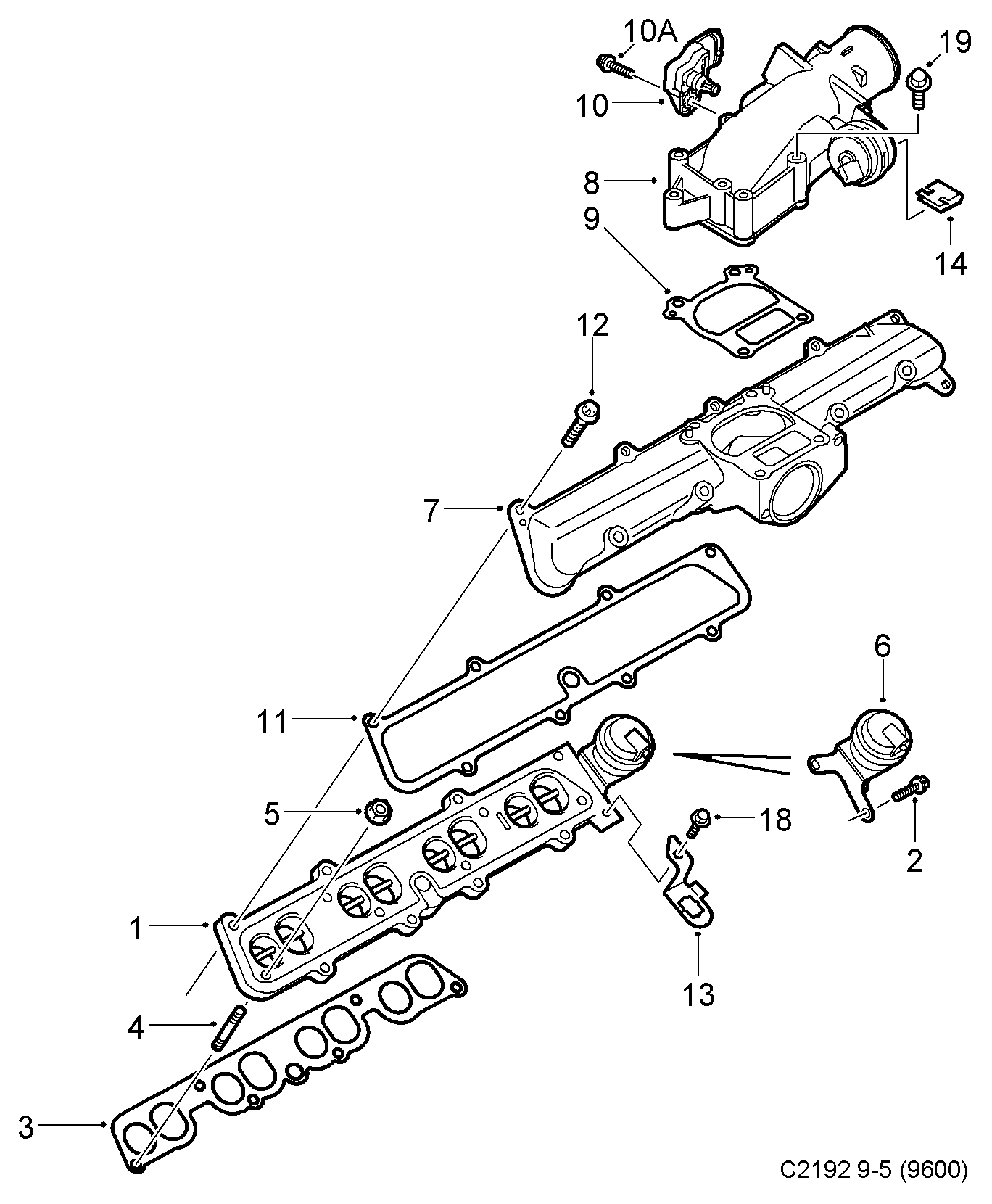 SAAB 95 43 844 - Gasket, intake manifold onlydrive.pro