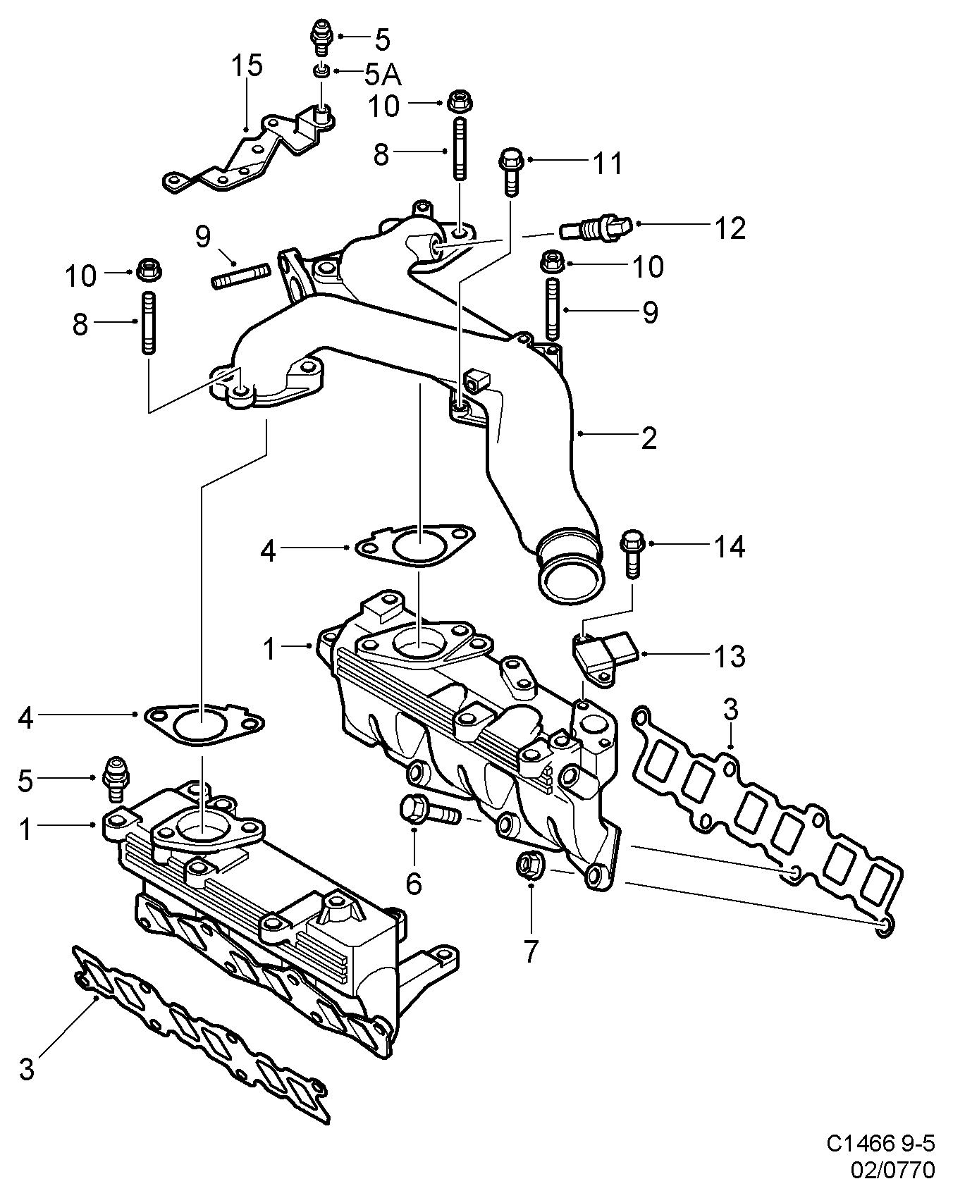 SAAB 97 380 536 - Gasket, intake manifold onlydrive.pro