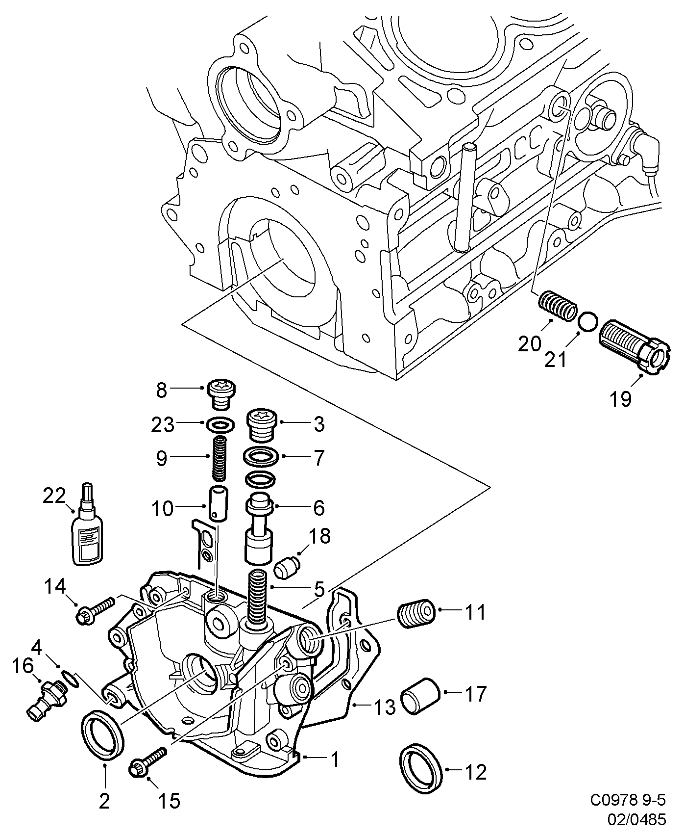 SAAB 5962816 - Oil pump, (1999-2003) , b308e: 1 pcs. onlydrive.pro