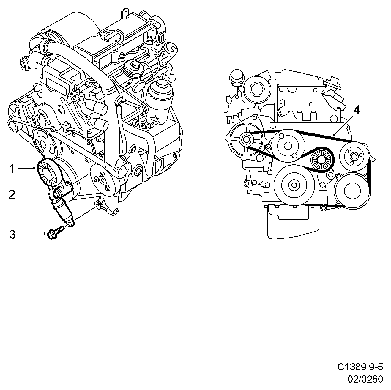 Opel 53 42 456 - Diržo įtempiklis, V formos rumbuotas diržas onlydrive.pro