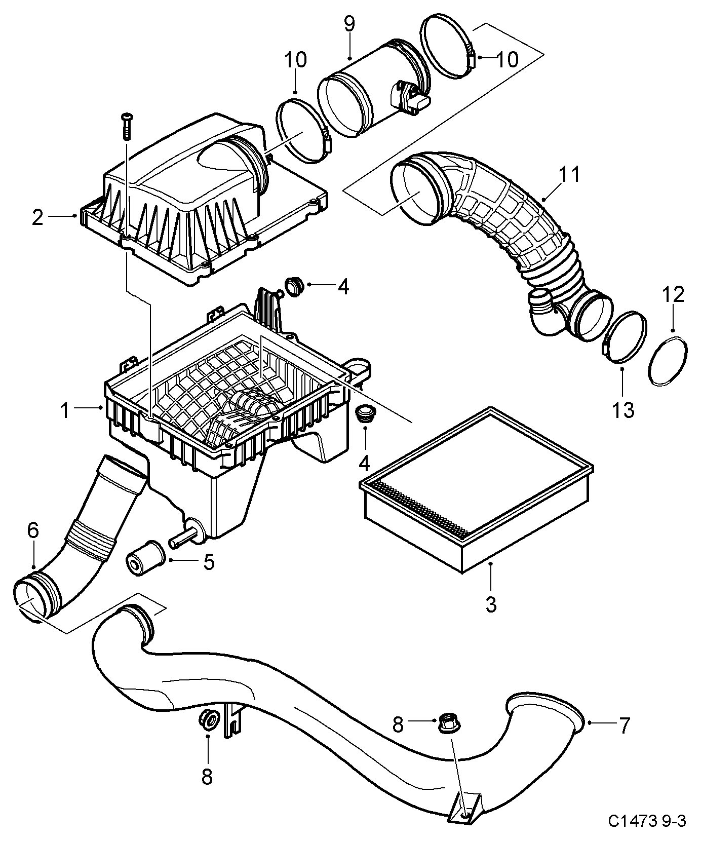 SAAB 12788338 - Air Filter, engine onlydrive.pro