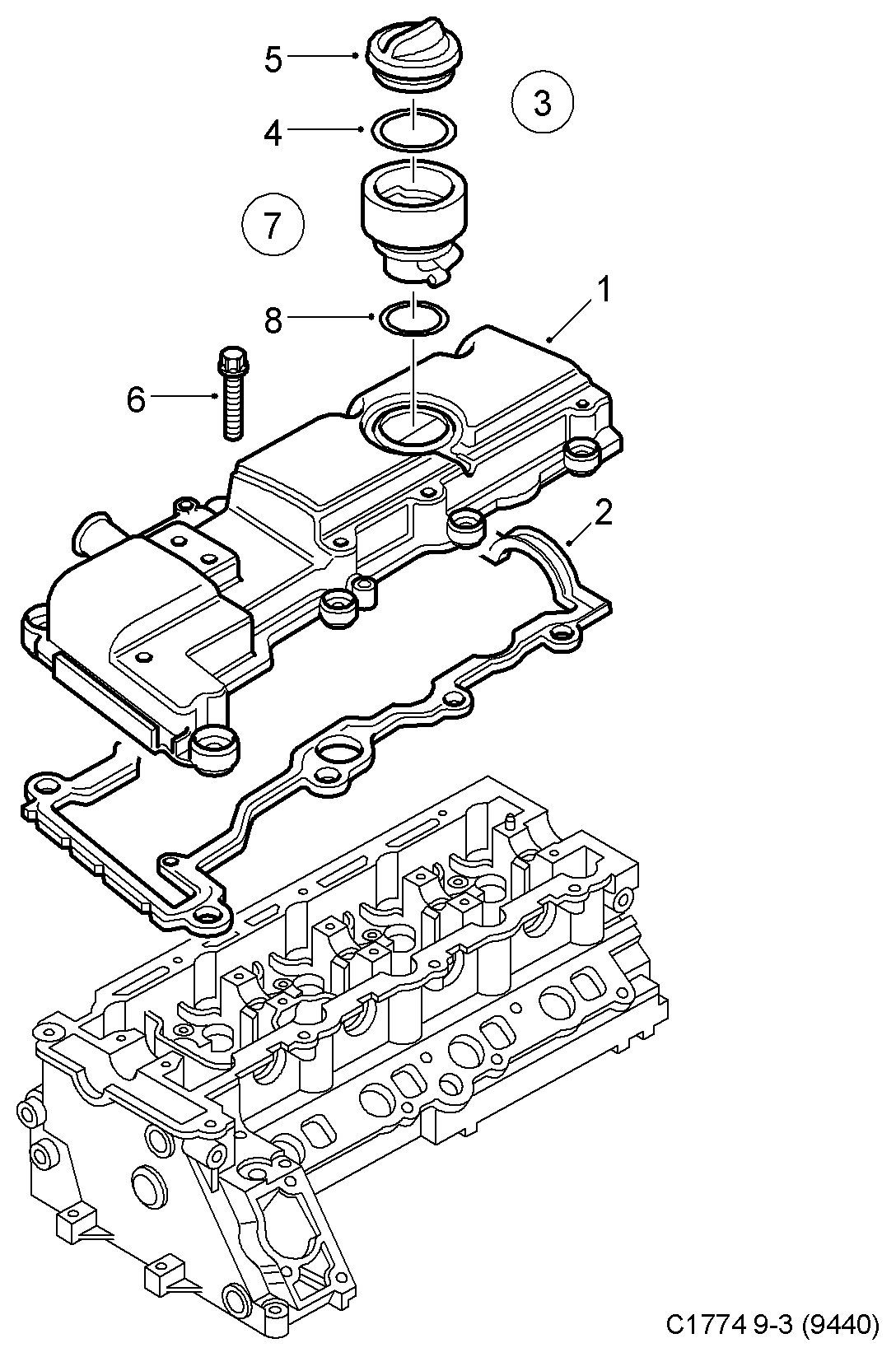 Opel 90 571 911 - Gasket, cylinder head cover onlydrive.pro