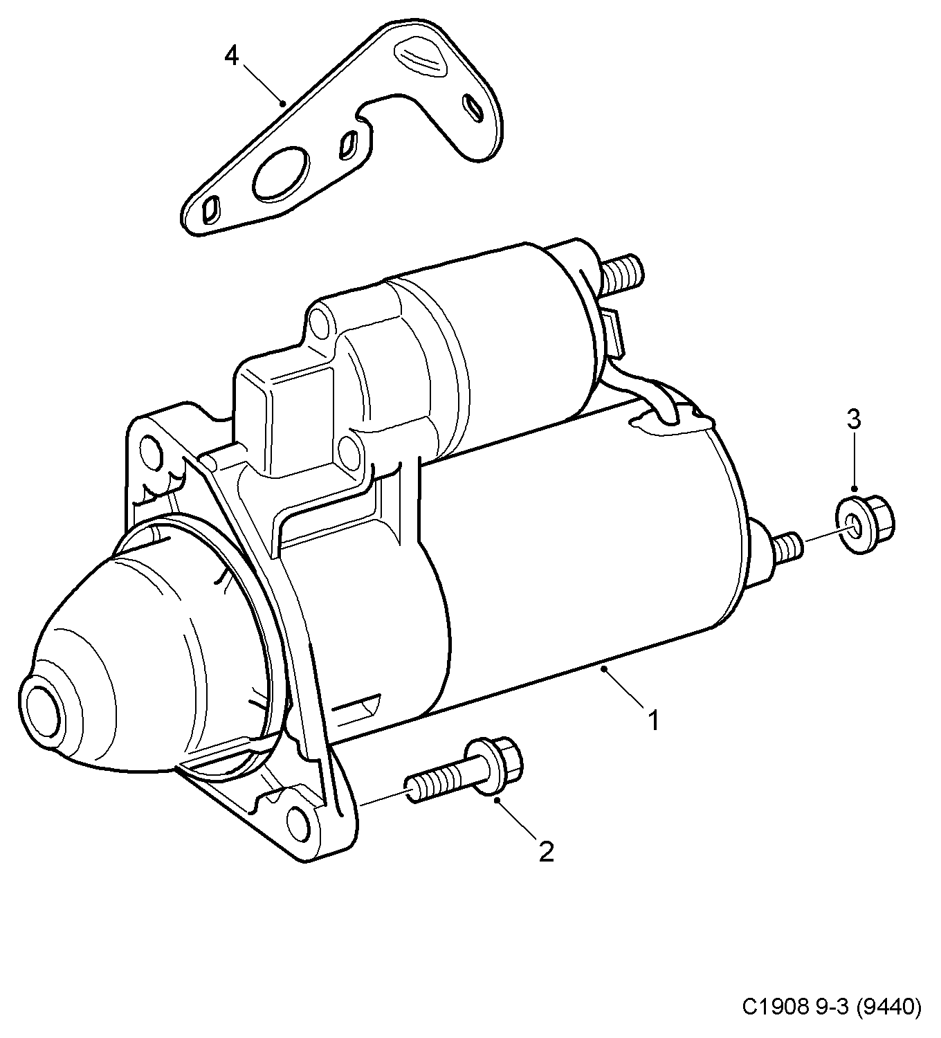 Opel 55351630 - Starter motor, (2003-2004) , d223l: 1 pcs. onlydrive.pro