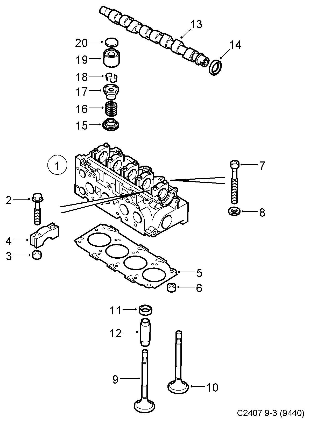 Opel 93178345 - Cylinder head, (2005-2010) , z19dt: 1 pcs. onlydrive.pro