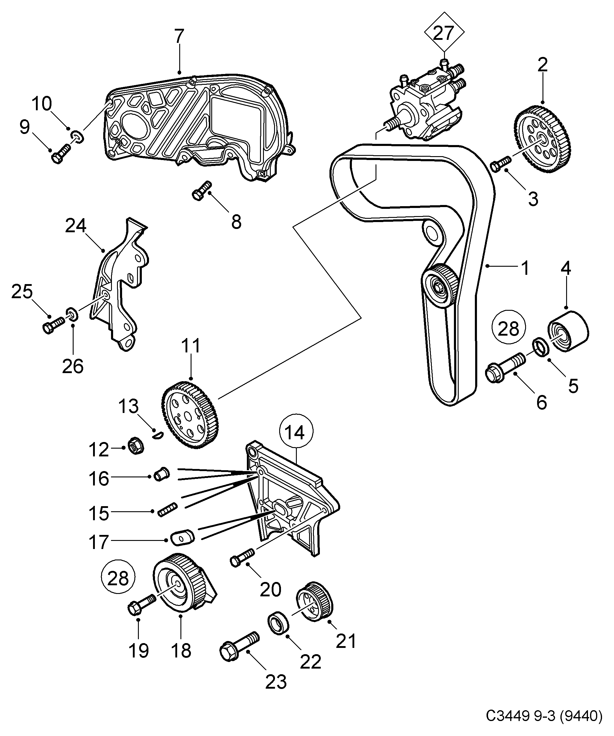 Opel 93178816 - Tensioner Pulley, timing belt onlydrive.pro