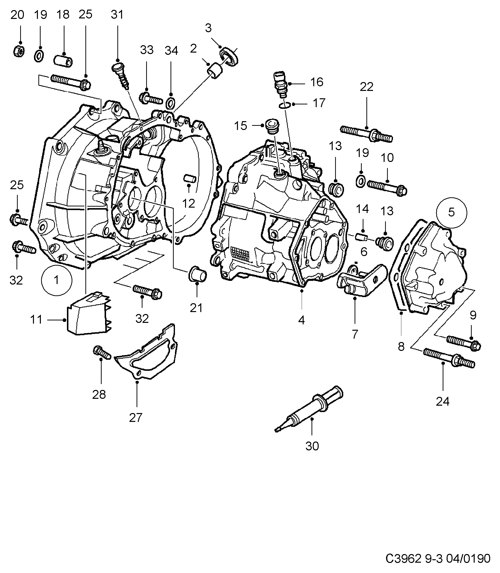 Opel 46 17 668 - Gear box case, (1998-2003) , m: 1 pcs. onlydrive.pro