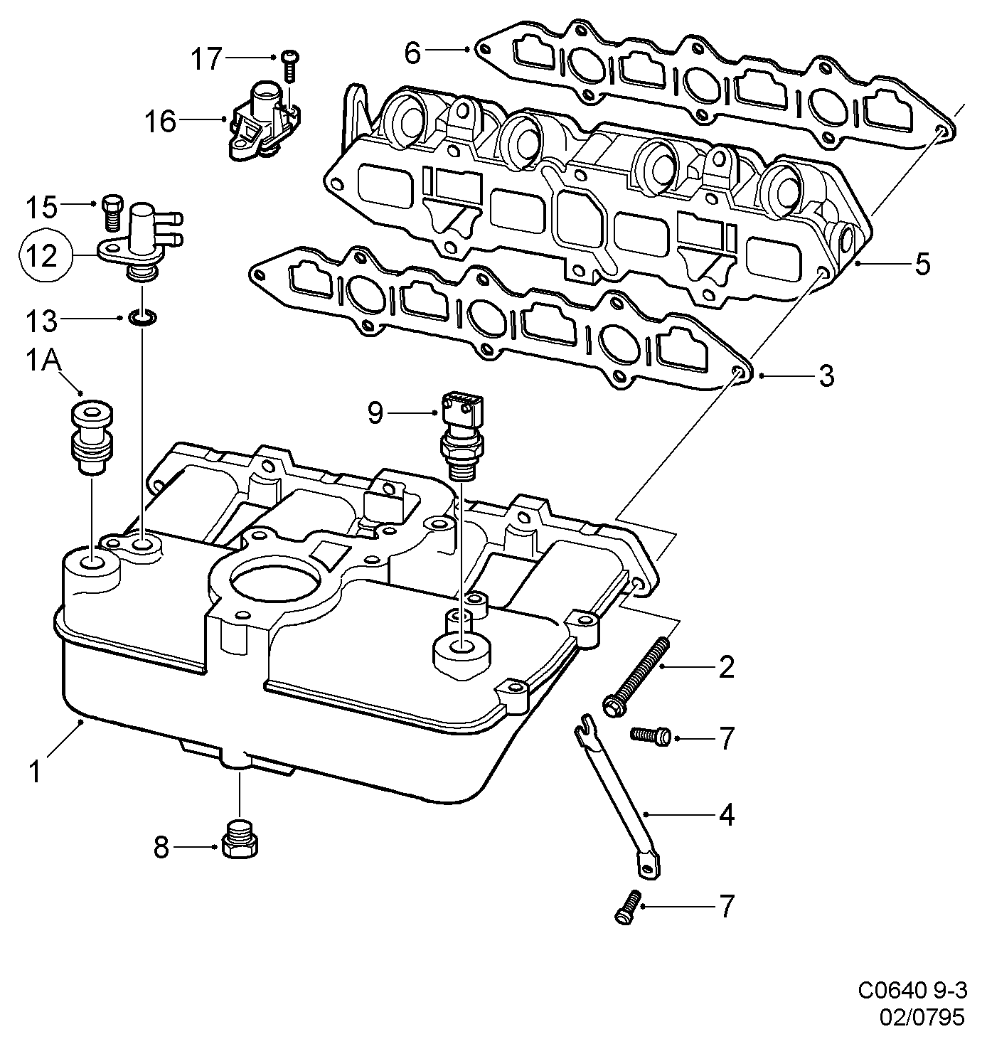 SAAB 91 86 404 - Gasket, intake manifold housing onlydrive.pro