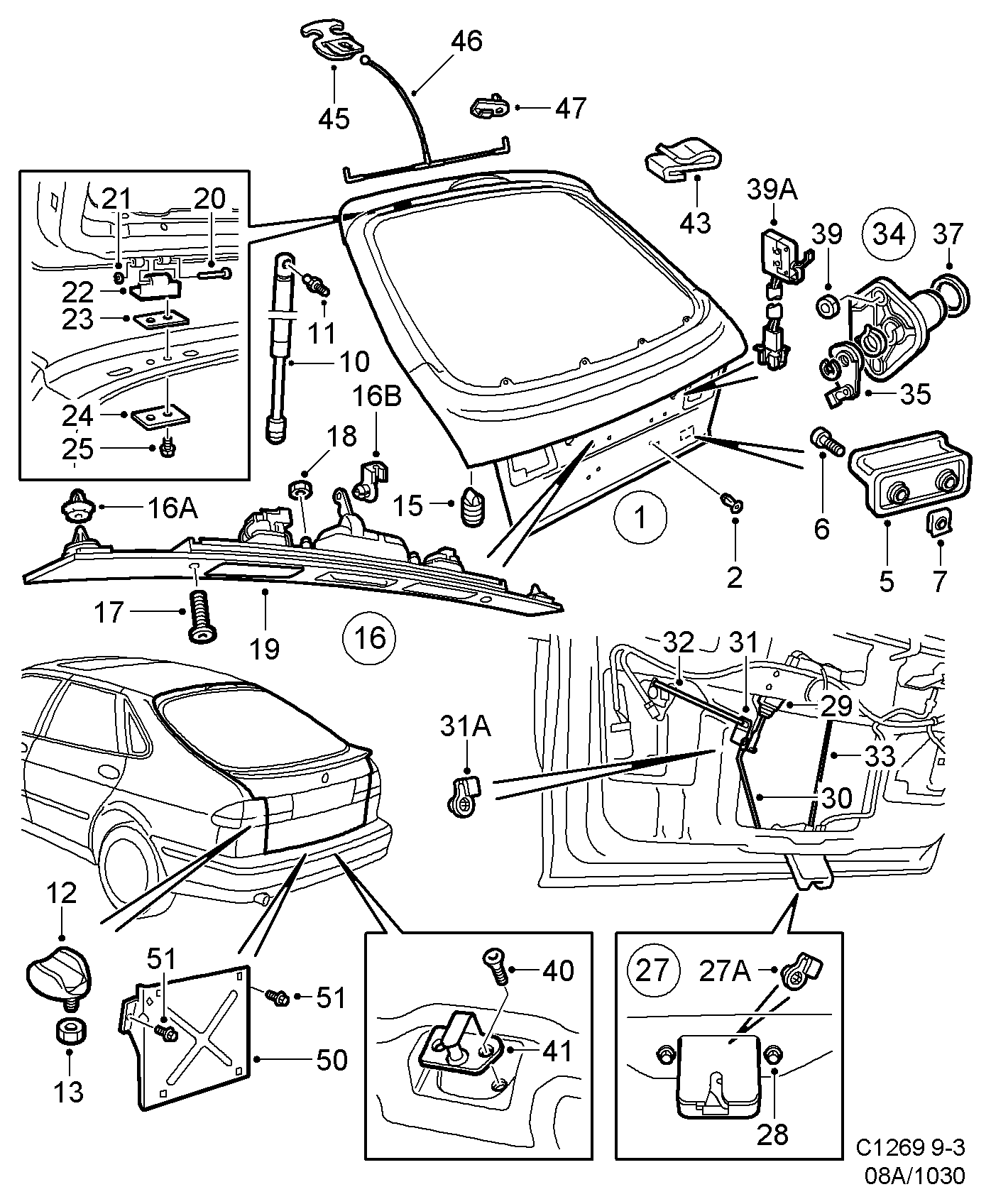 SAAB 4854733 - Газовая пружина, упор onlydrive.pro