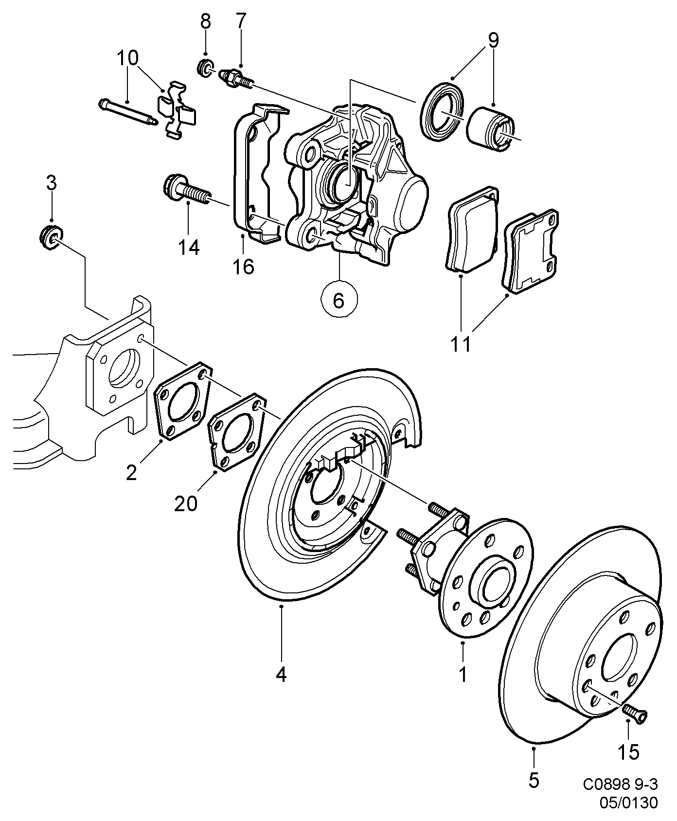 SAAB 49 08 497 - Accessory Kit for disc brake Pads onlydrive.pro