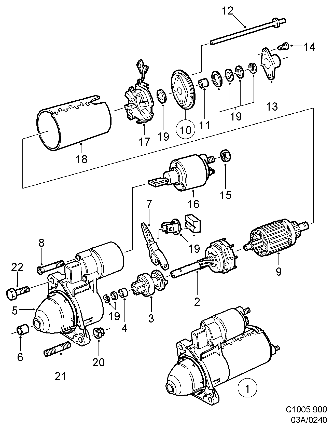 SAAB 75 27 807 - Втулка, вал стартера onlydrive.pro