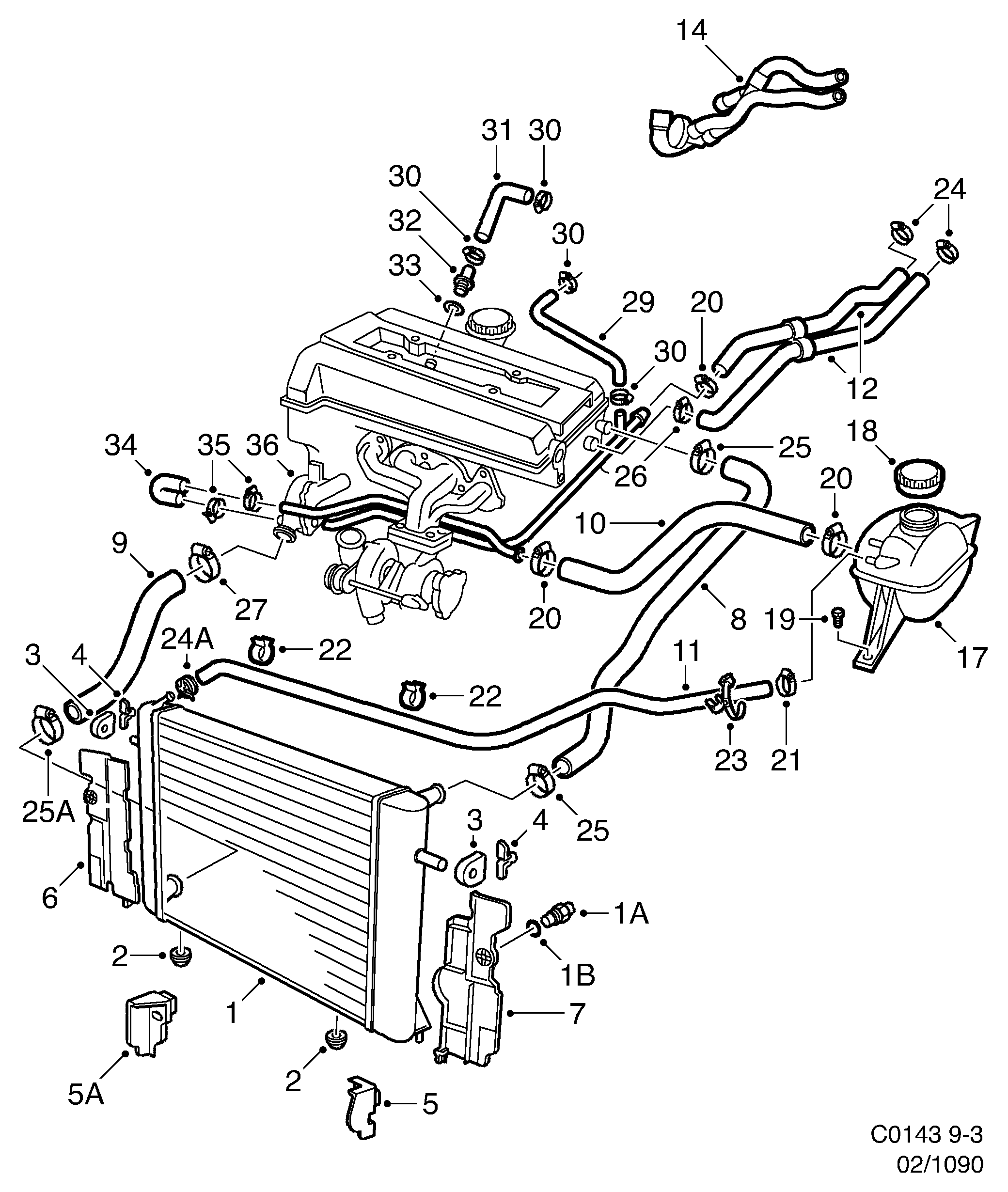 SAAB 47 29 596 - Radiators, Motora dzesēšanas sistēma onlydrive.pro