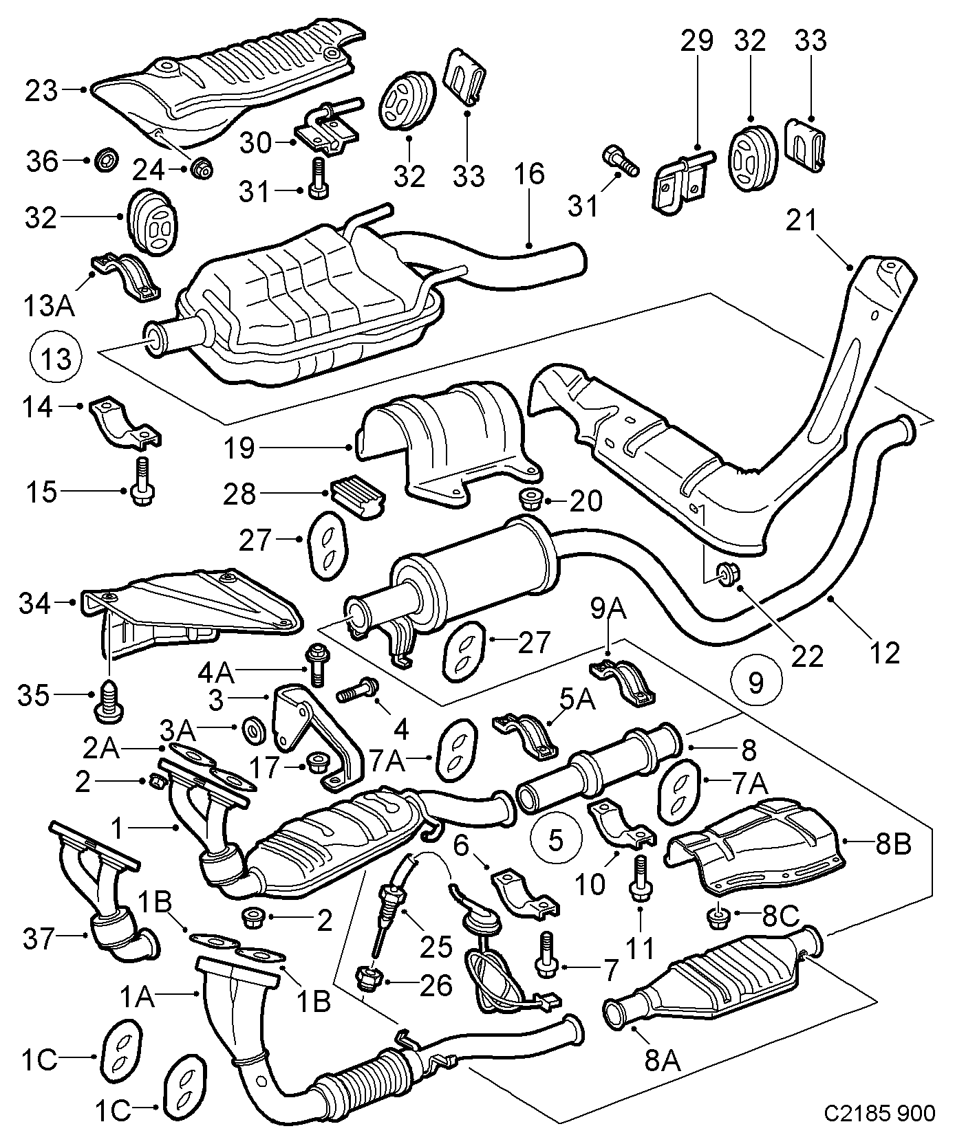 Opel 4229910 - Bolt, exhaust system onlydrive.pro