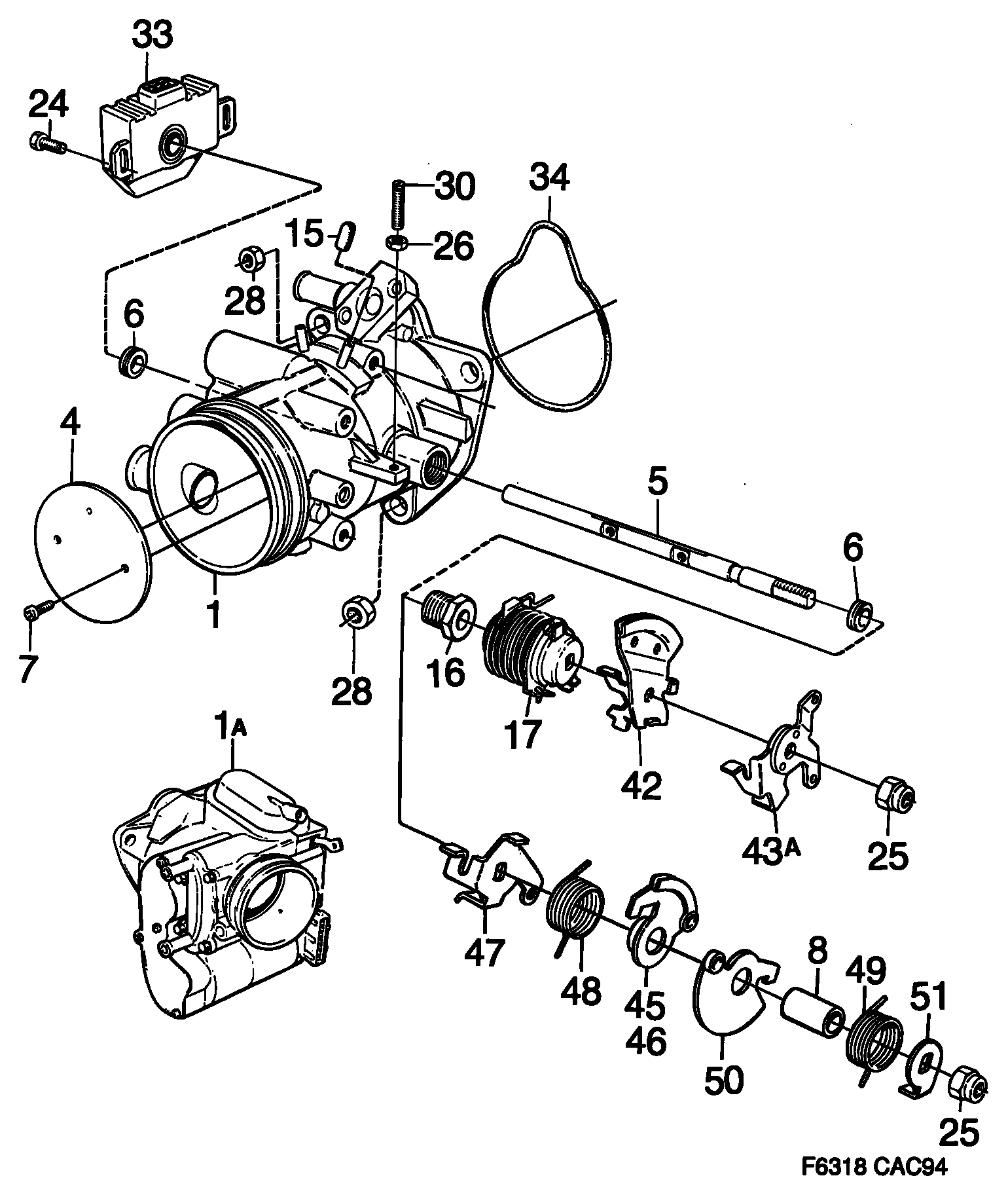 SAAB 46 61 062 - Throttle body - 4-cylinder, (1994-1998) , 4-cyl: 1 pcs. onlydrive.pro