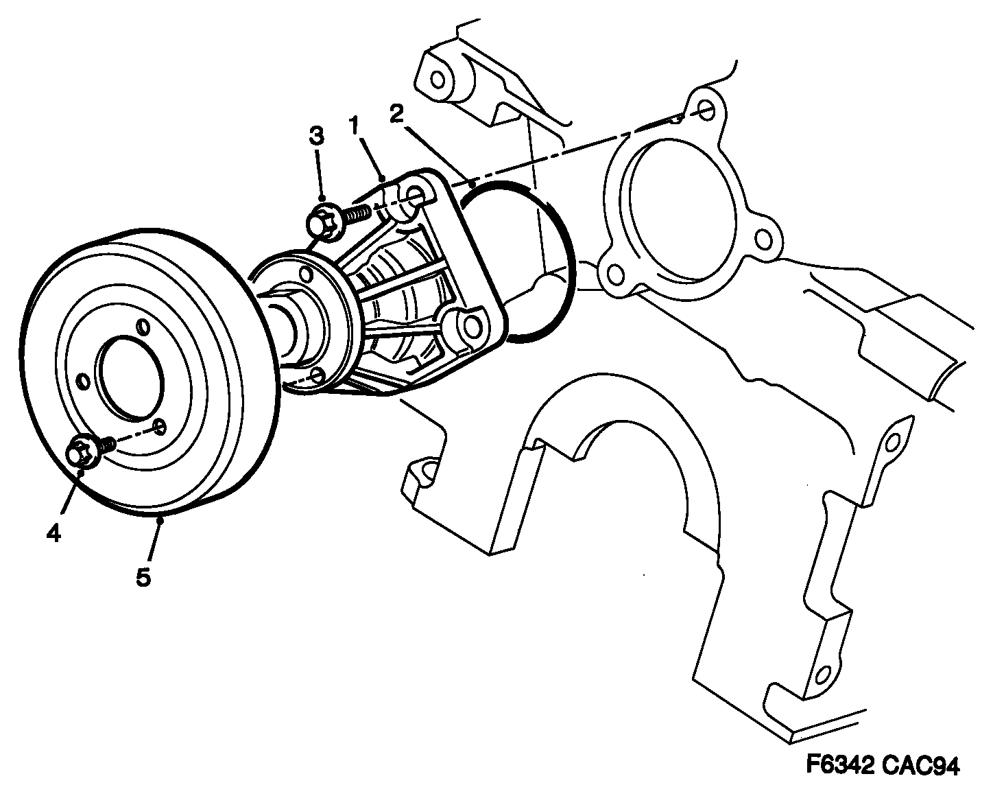 SAAB 88 21 944 - Coolant pump - 6-cylinder, (1994-1998) , 6-cyl: 1 pcs. onlydrive.pro