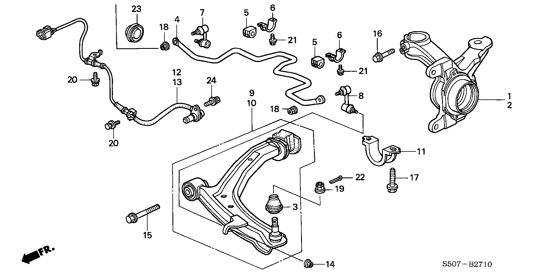 Honda 57455-S50-G01 - Sensor, wheel speed onlydrive.pro