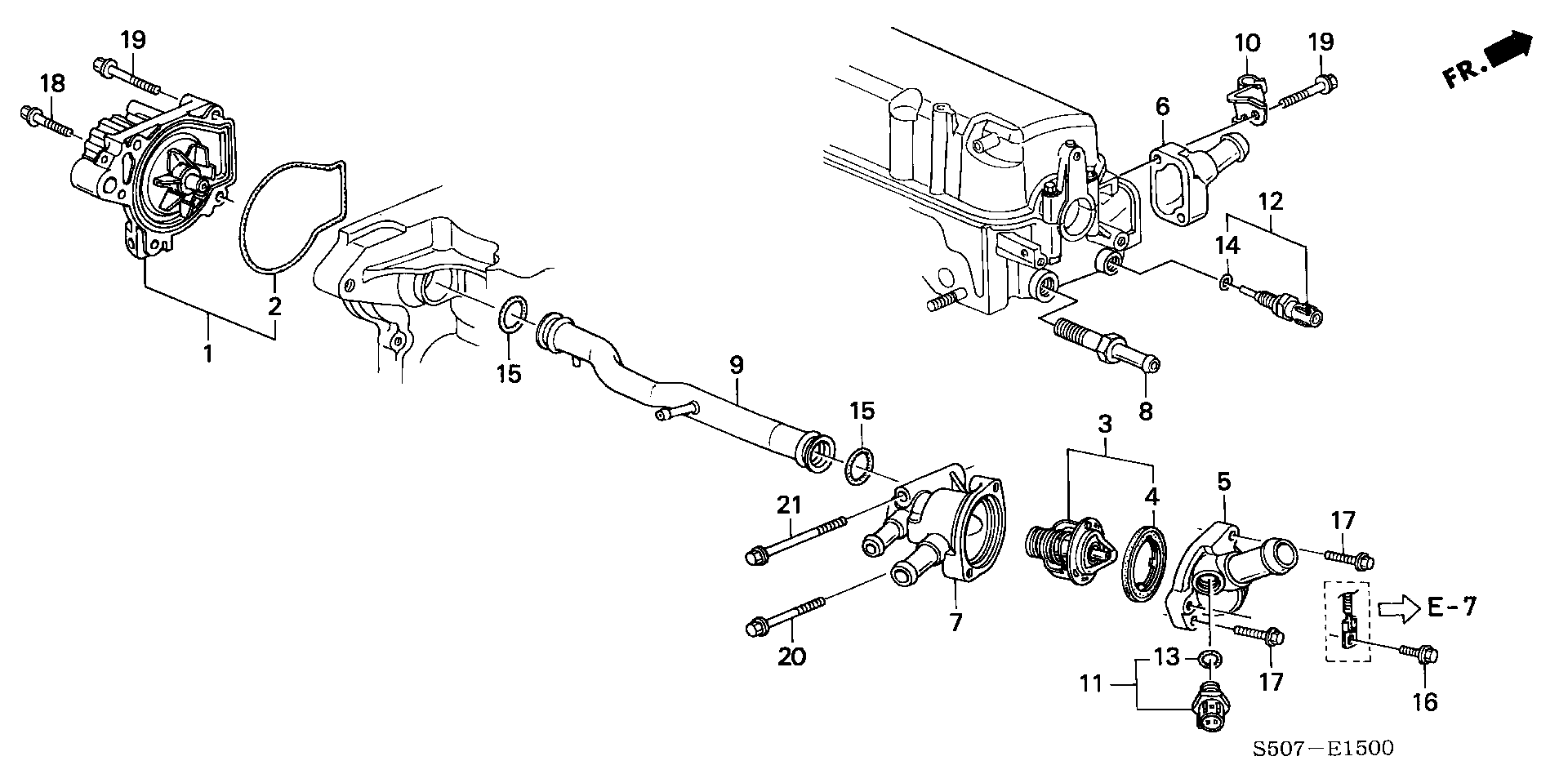 Honda 19200-P7A-003 - Ūdenssūknis onlydrive.pro