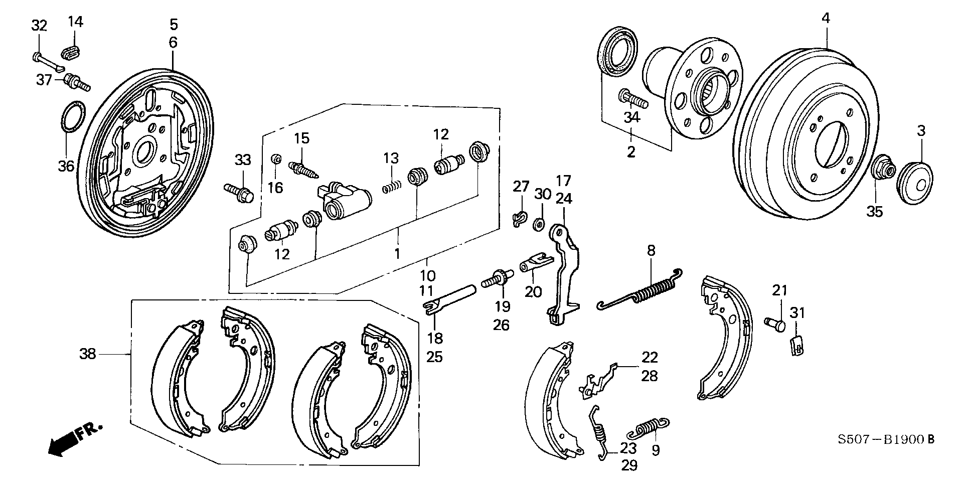 Honda 42200-S50-951 - Riteņa rumbas gultņa komplekts onlydrive.pro