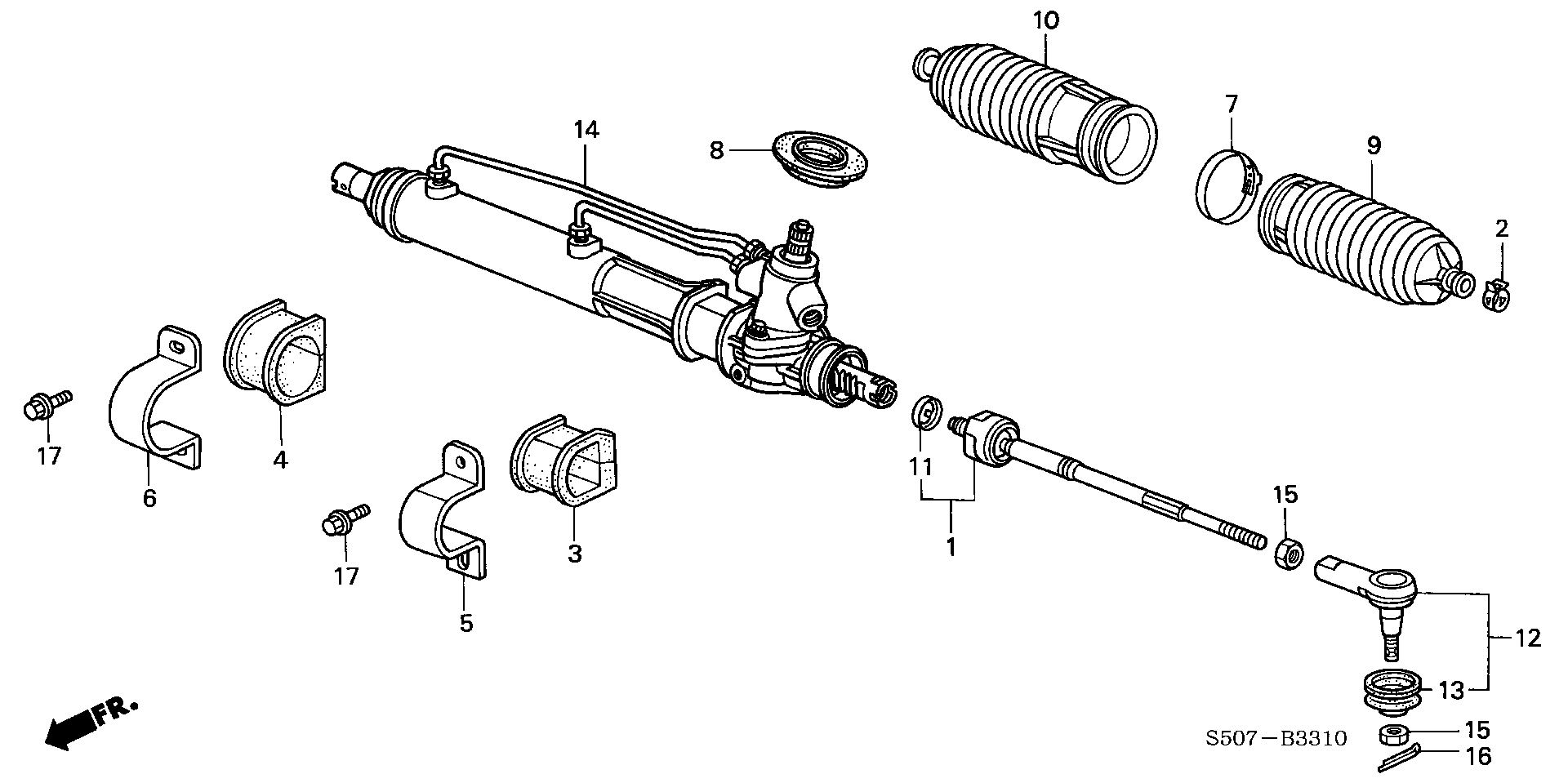 Honda 53435S50003 - Mounting, stabilizer coupling rod onlydrive.pro