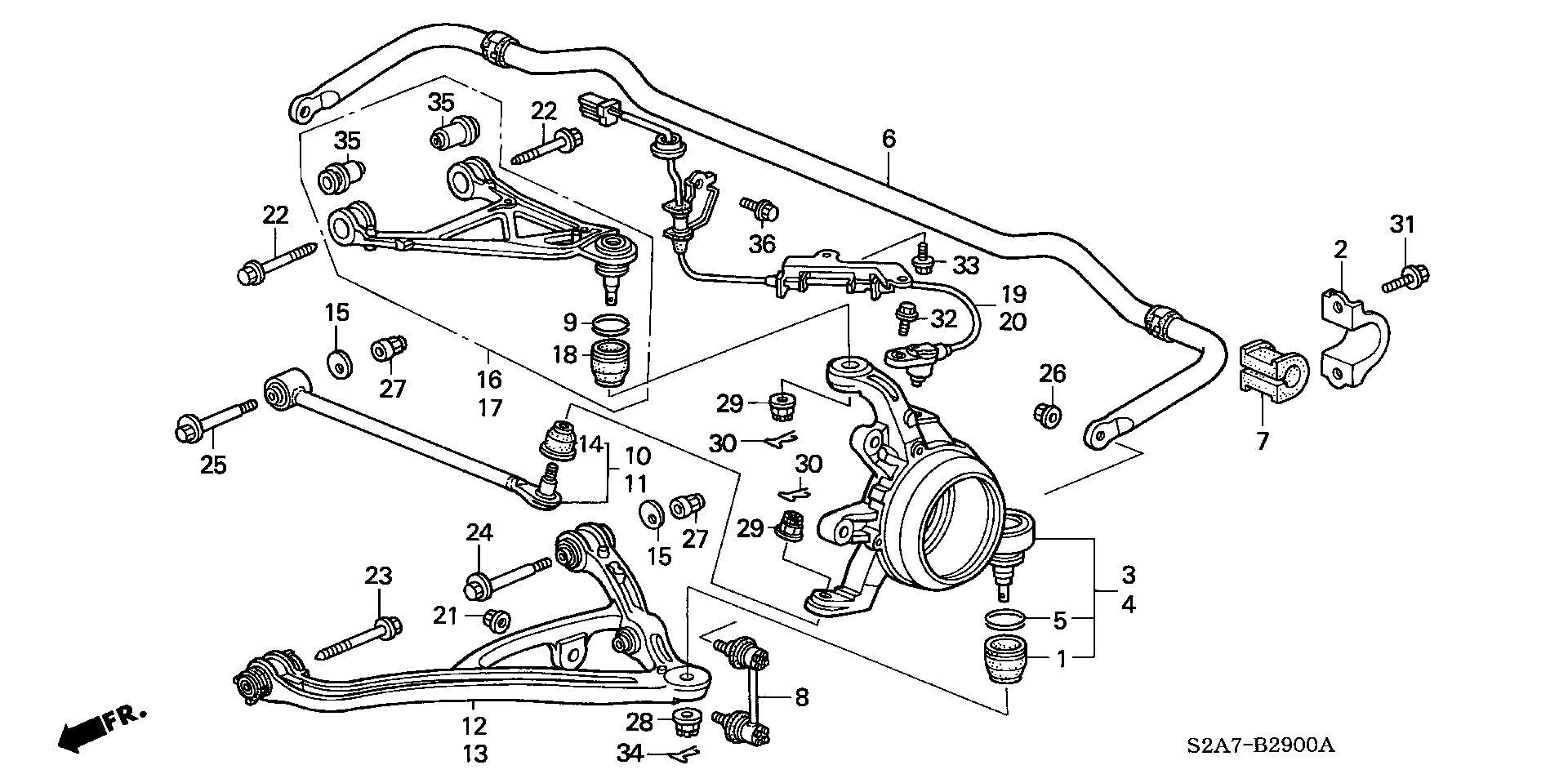 Honda 52320-S2A-003 - Тяга / стойка, стабилизатор onlydrive.pro