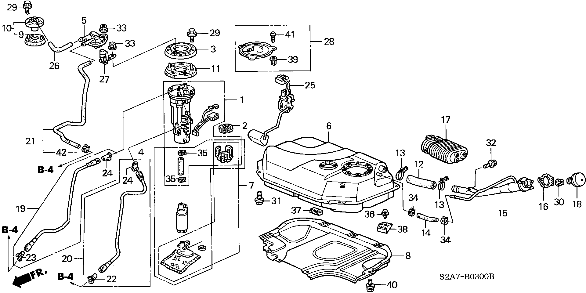 Honda 17516S2A930 - Fuel tank (-05): 001 pcs. onlydrive.pro