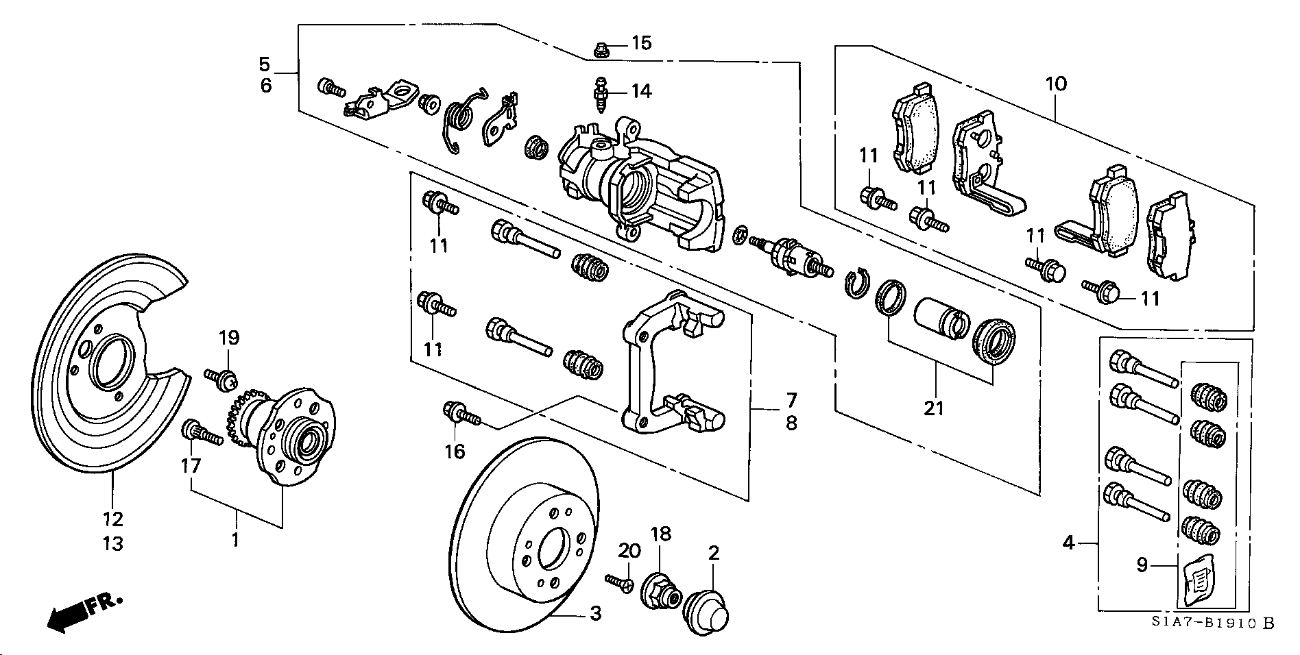 Honda 43012-S1A-E01 - Rear brake (disk): 001 pcs. onlydrive.pro