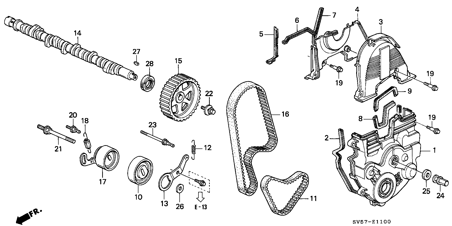 Honda 14510-PT0-003 - Spriegotājrullītis, Gāzu sadales mehānisma piedziņas siksna onlydrive.pro