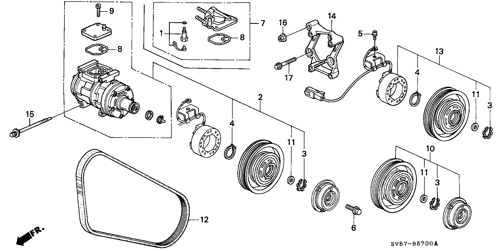 Honda 38810P45G02 - Kompressor,kliimaseade onlydrive.pro